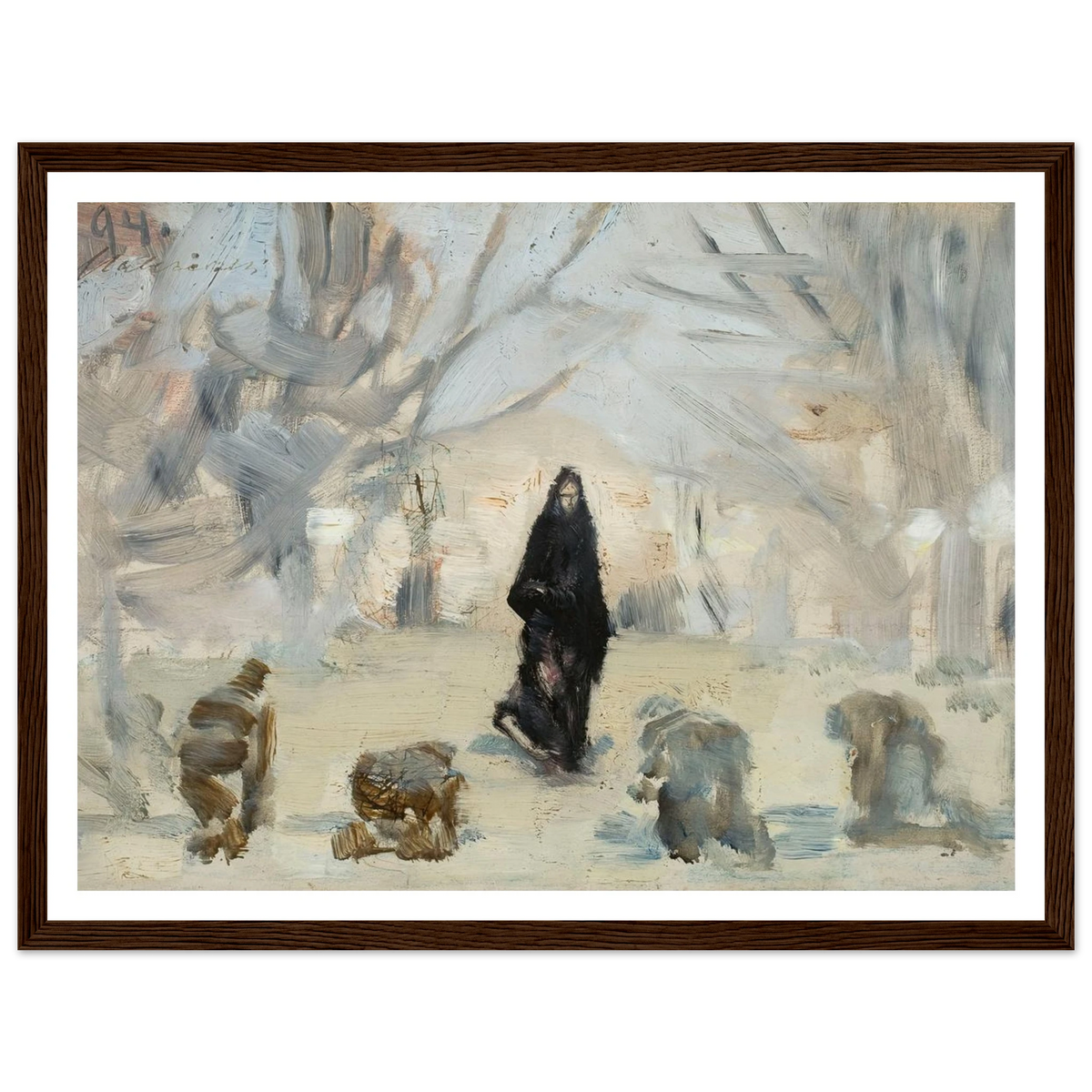 Phantom (1894) Art Print | Jacek Malczewski - Framed Poster - 30x40 cm / 12x16″ - Black frame
