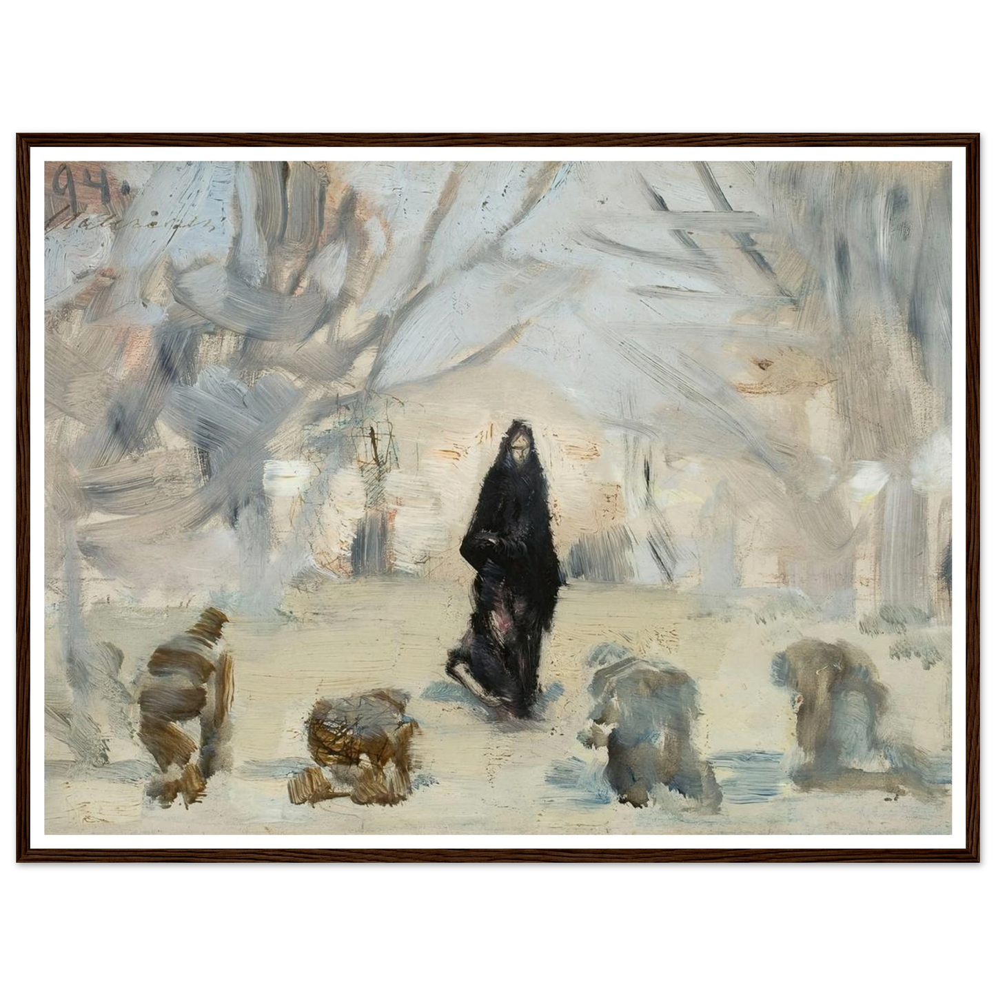 Phantom (1894) Art Print | Jacek Malczewski - Framed Poster - 30x40 cm / 12x16″ - Black frame