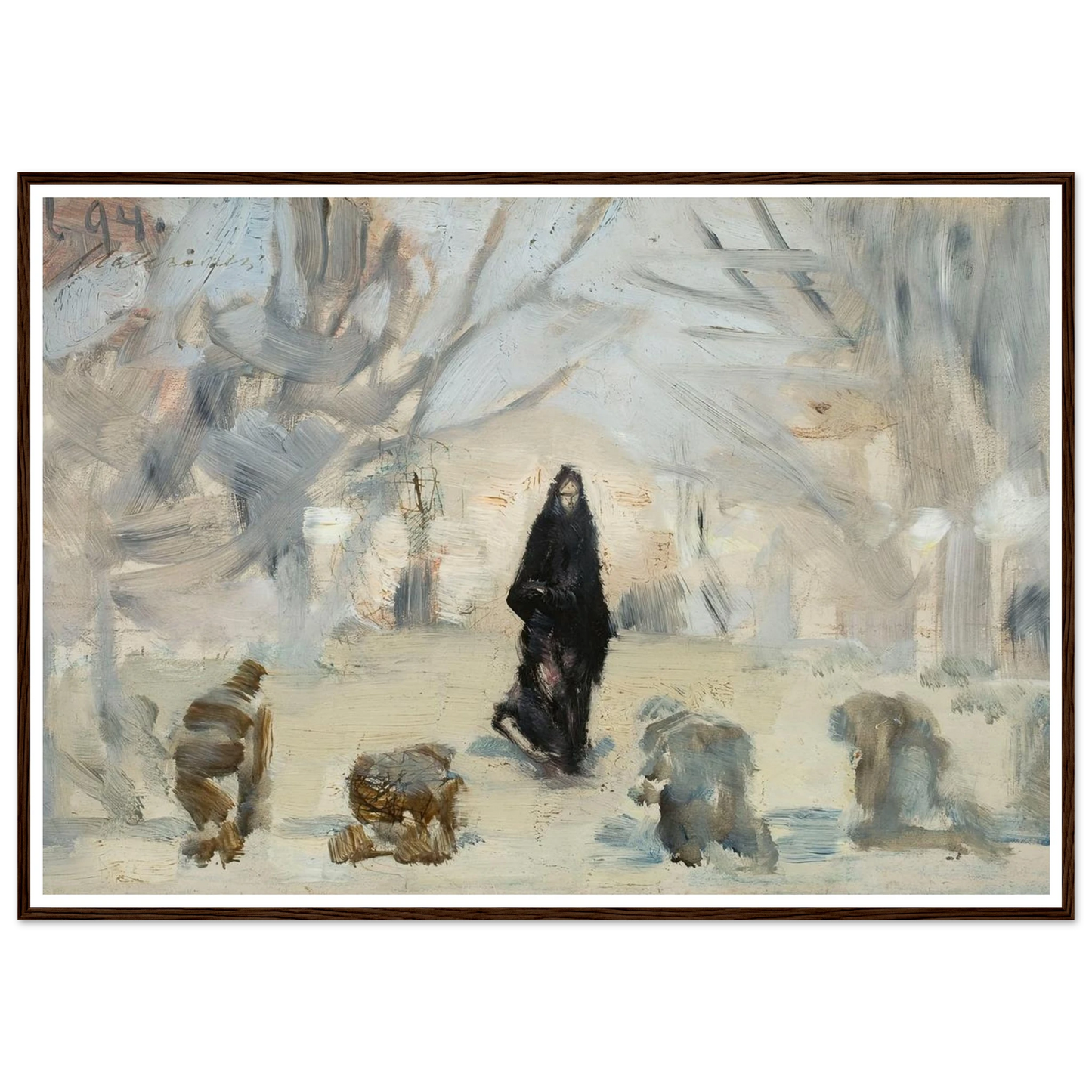 Phantom (1894) Art Print | Jacek Malczewski - Framed Poster - 30x40 cm / 12x16″ - Black frame