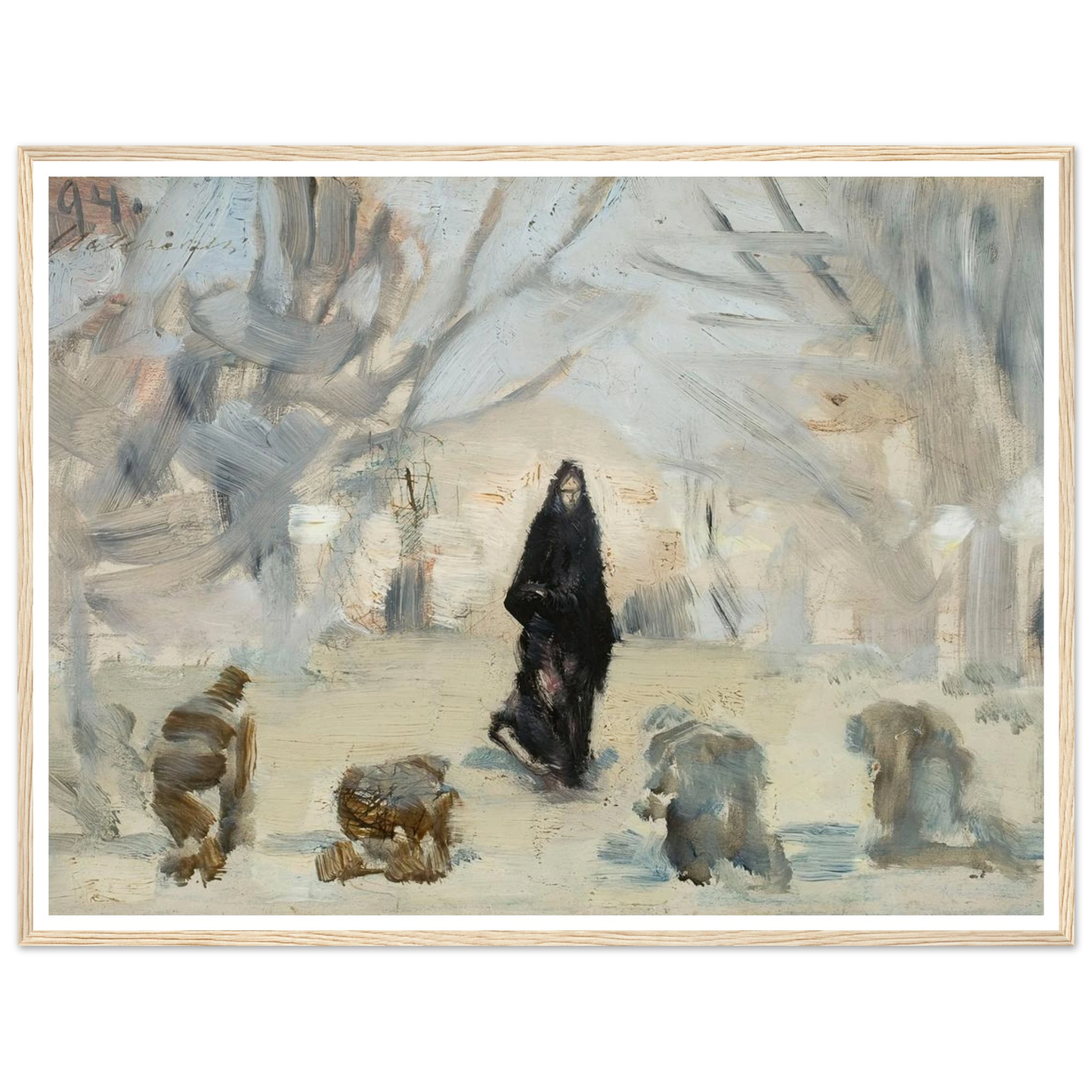 Phantom (1894) Art Print | Jacek Malczewski - Framed Poster - 30x40 cm / 12x16″ - Black frame