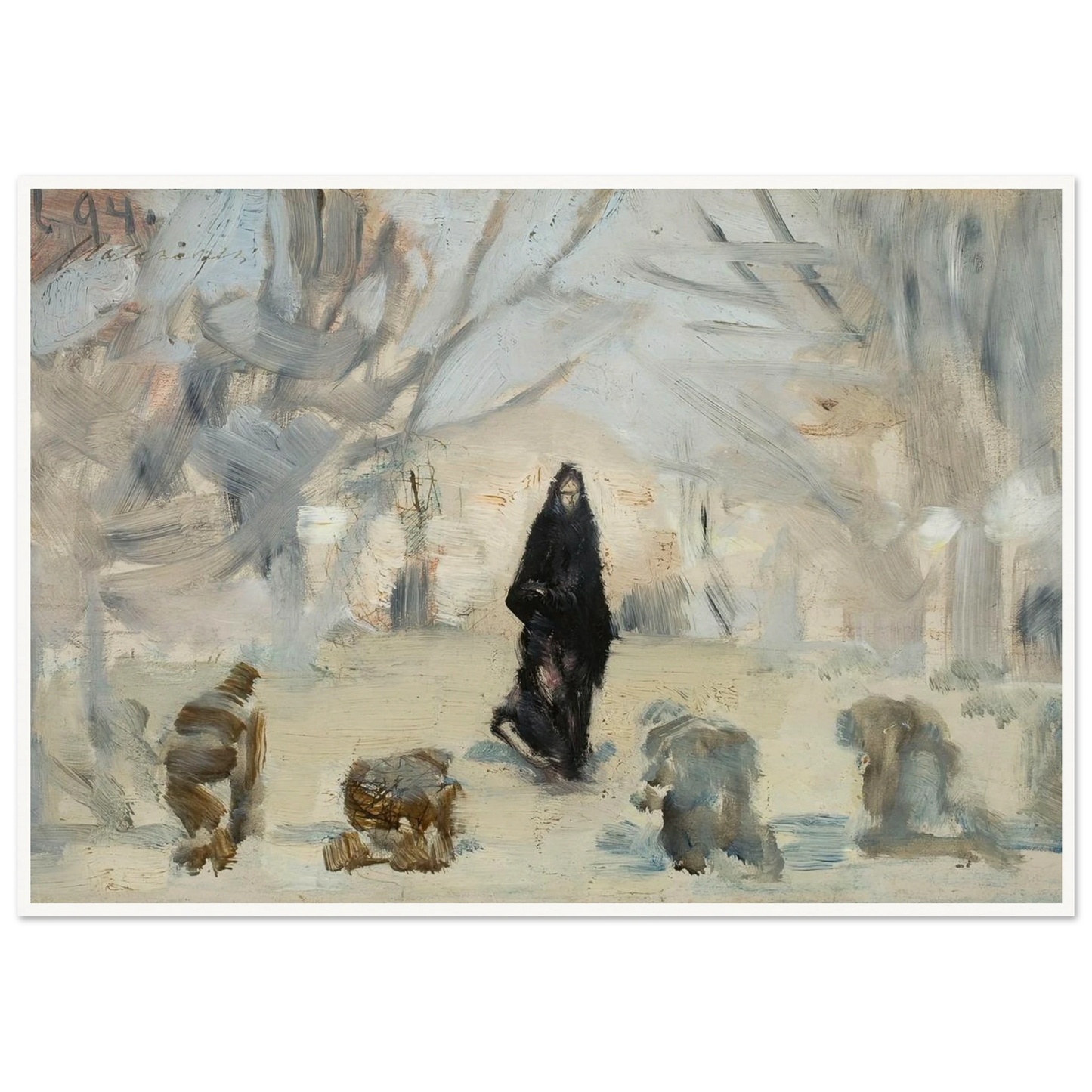 Phantom (1894) Art Print | Jacek Malczewski - Framed Poster - 30x40 cm / 12x16″ - Black frame