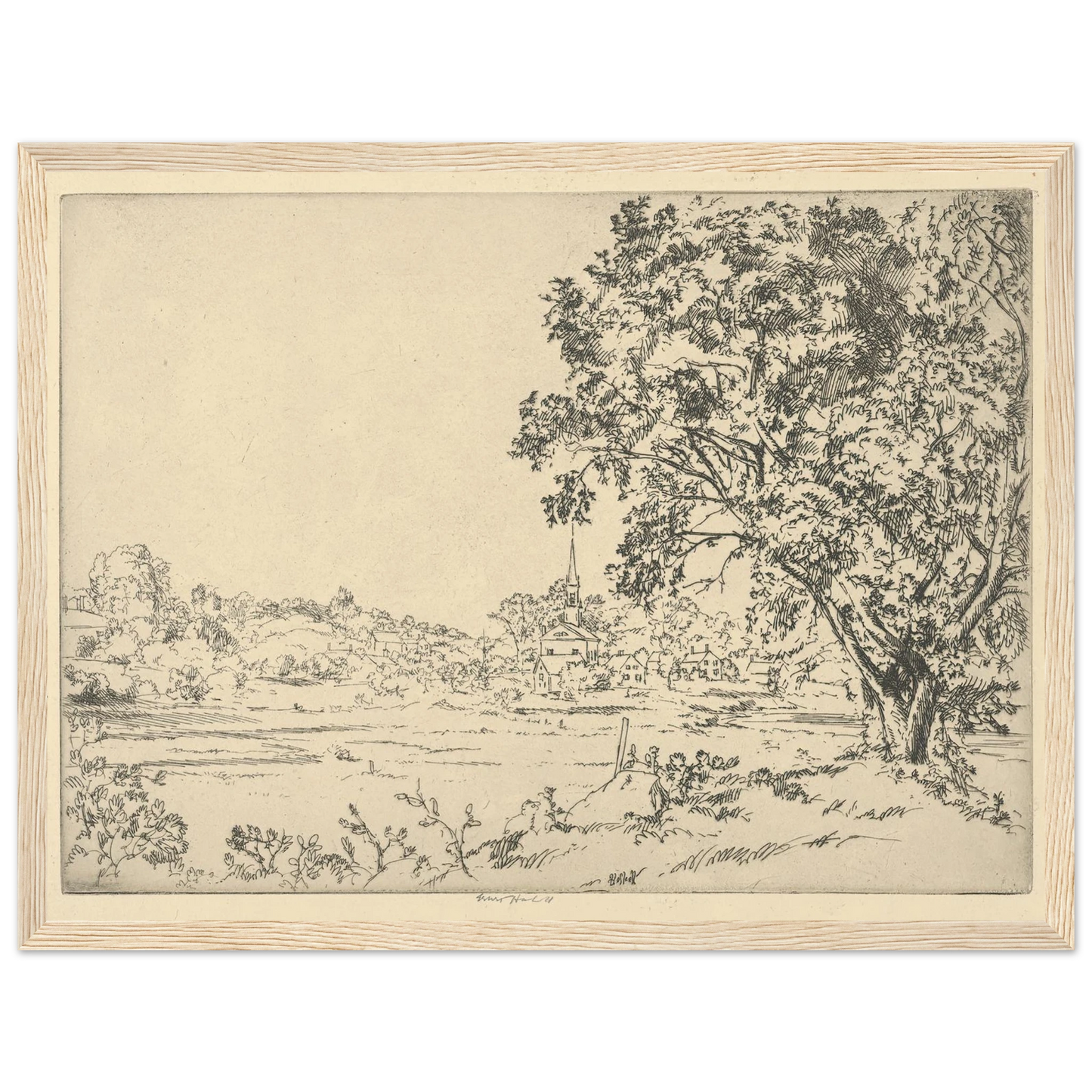 Phippsburg (1924) Art Print | Ernest Haskell - Framed Poster - 30x40 cm / 12x16″ - Black frame