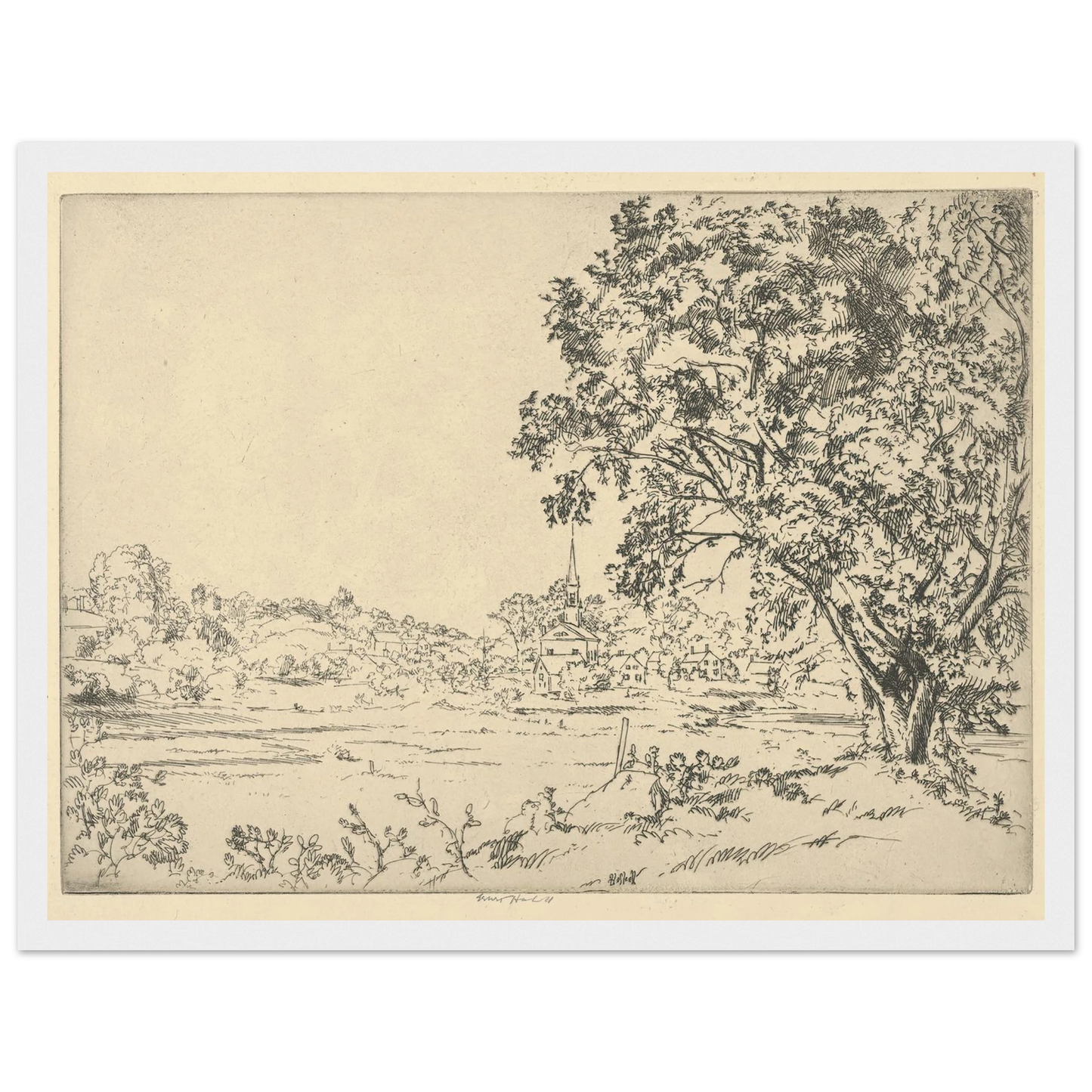 Phippsburg (1924) Art Print | Ernest Haskell - Framed Poster - 30x40 cm / 12x16″ - Black frame