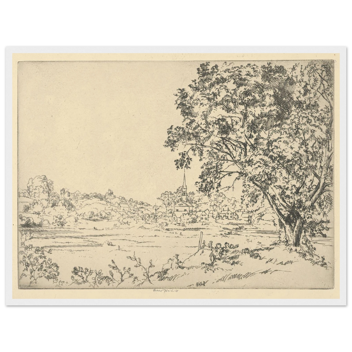 Phippsburg (1924) Art Print | Ernest Haskell - Framed Poster - 30x40 cm / 12x16″ - Black frame