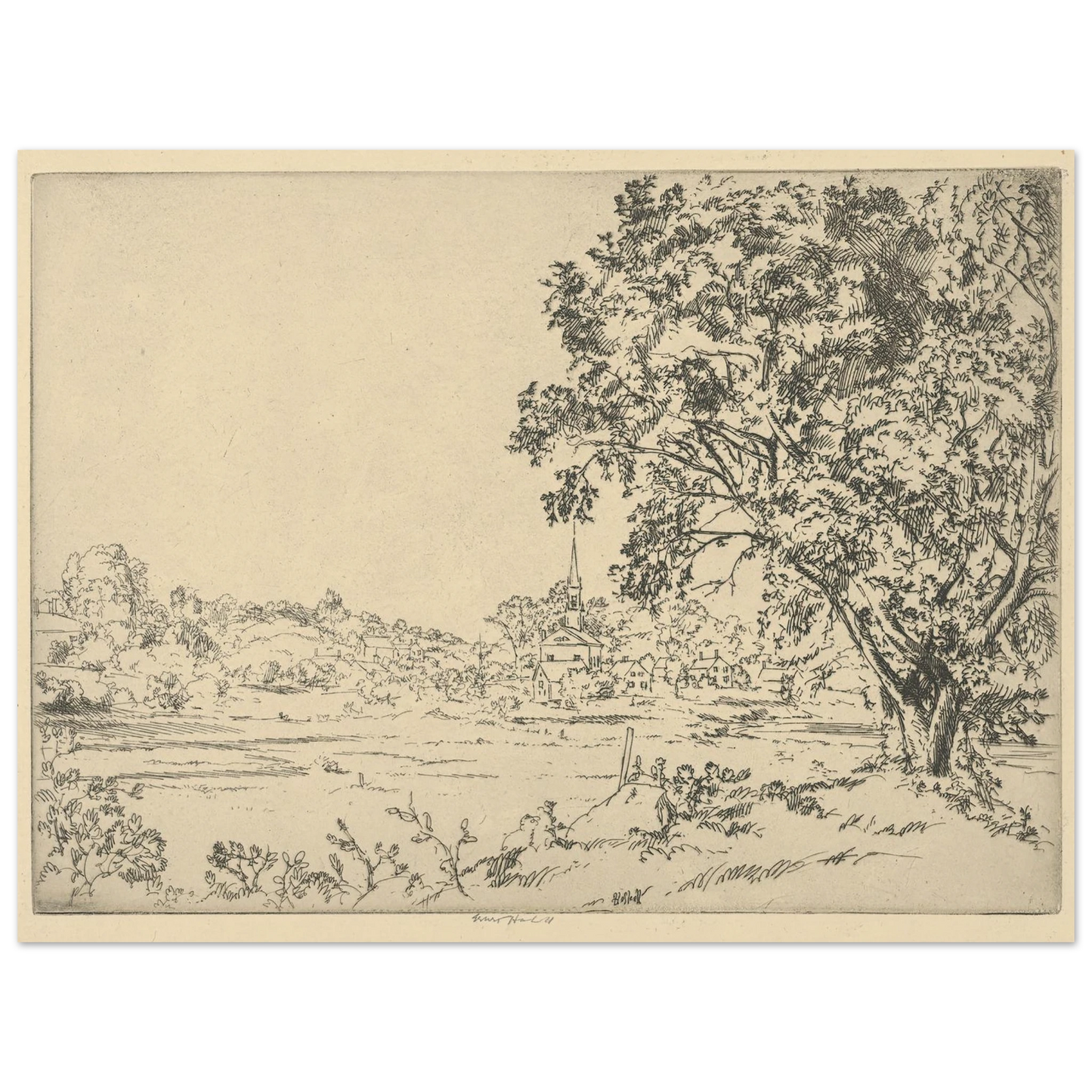 Phippsburg (1924) Art Print | Ernest Haskell - Framed Poster - 30x40 cm / 12x16″ - Black frame