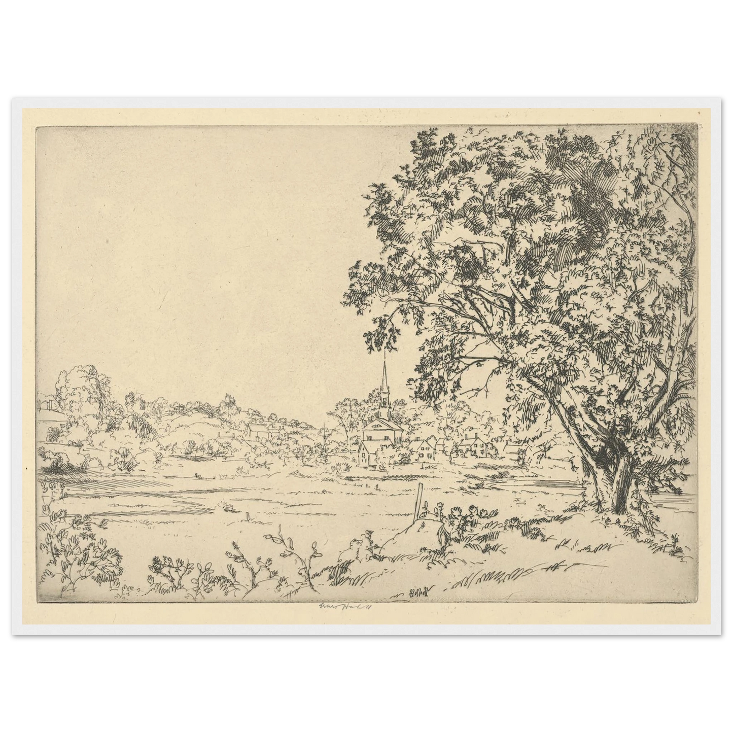 Phippsburg (1924) Art Print | Ernest Haskell - Framed Poster - 30x40 cm / 12x16″ - Black frame