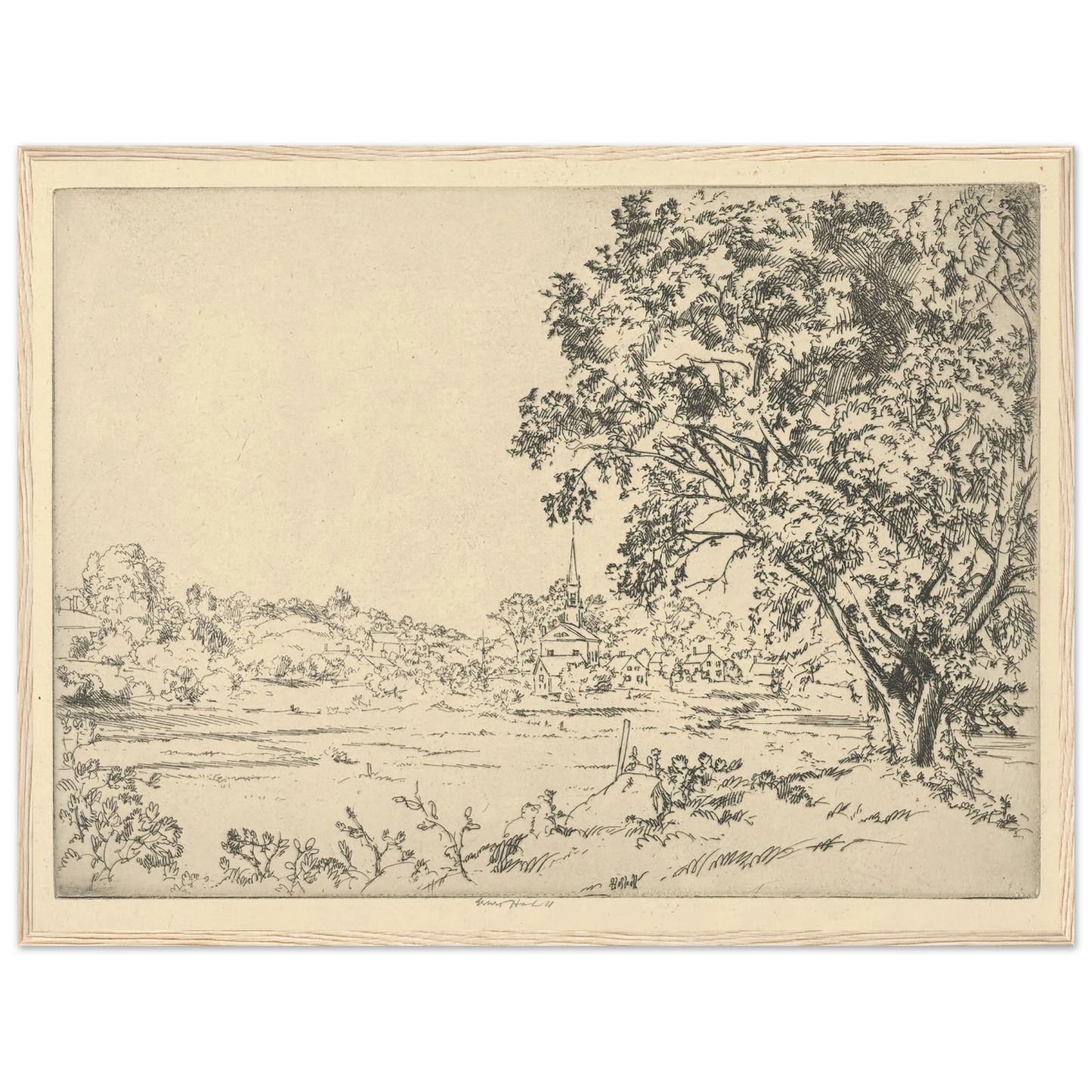 Phippsburg (1924) Art Print | Ernest Haskell - Framed Poster - 30x40 cm / 12x16″ - Black frame