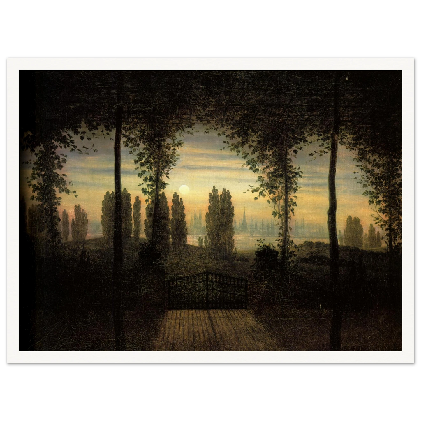 Picture in Remembrance of Johann Emanuel Bermer (1817) Art Print | Caspar David Friedrich - Framed Poster - 30x40 cm / 12x16″ - Black frame