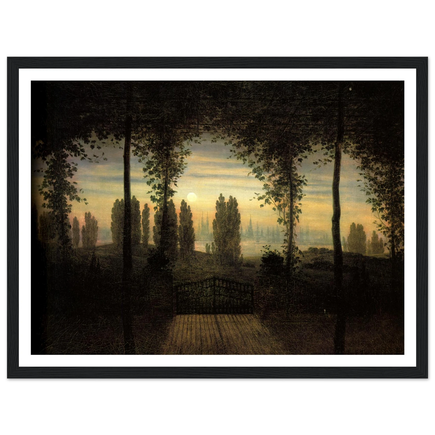 Picture in Remembrance of Johann Emanuel Bermer (1817) Art Print | Caspar David Friedrich - Framed Poster - 30x40 cm / 12x16″ - Black frame