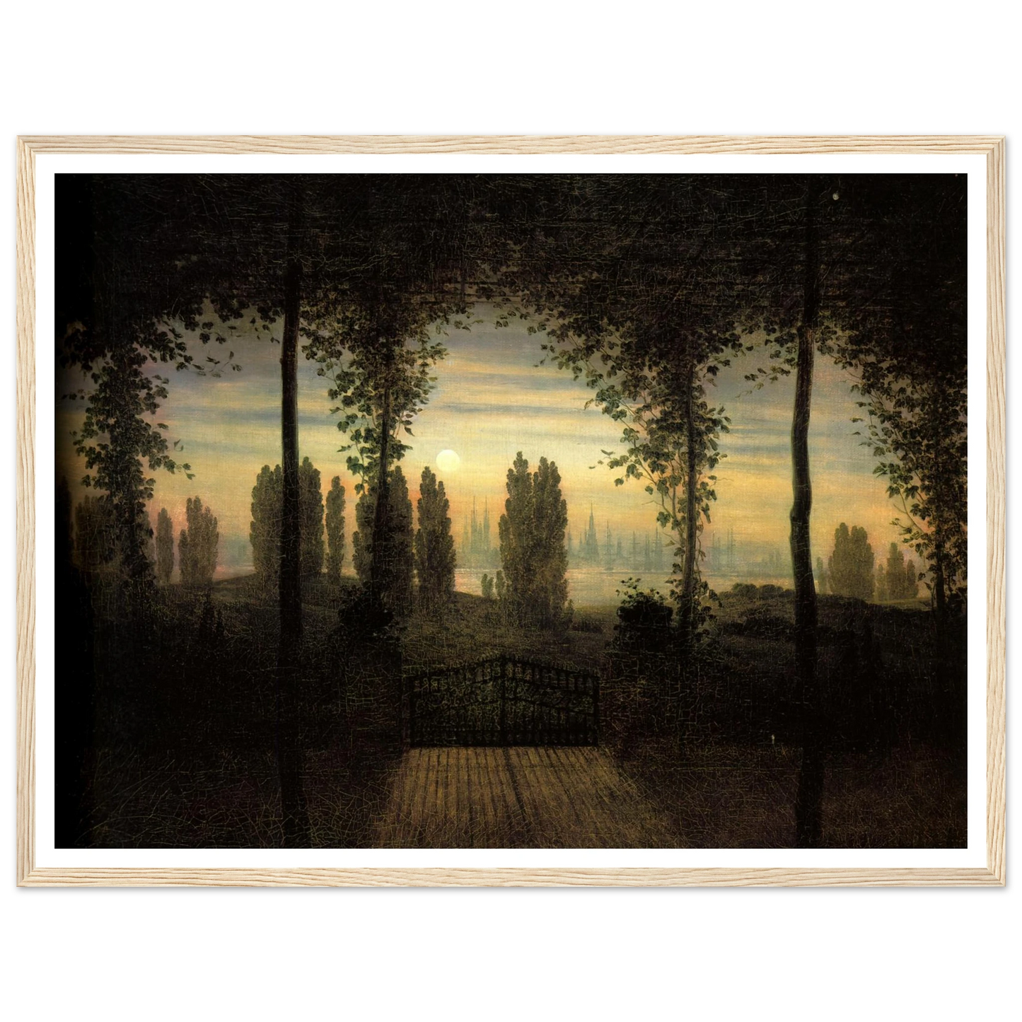 Picture in Remembrance of Johann Emanuel Bermer (1817) Art Print | Caspar David Friedrich - Framed Poster - 30x40 cm / 12x16″ - Black frame