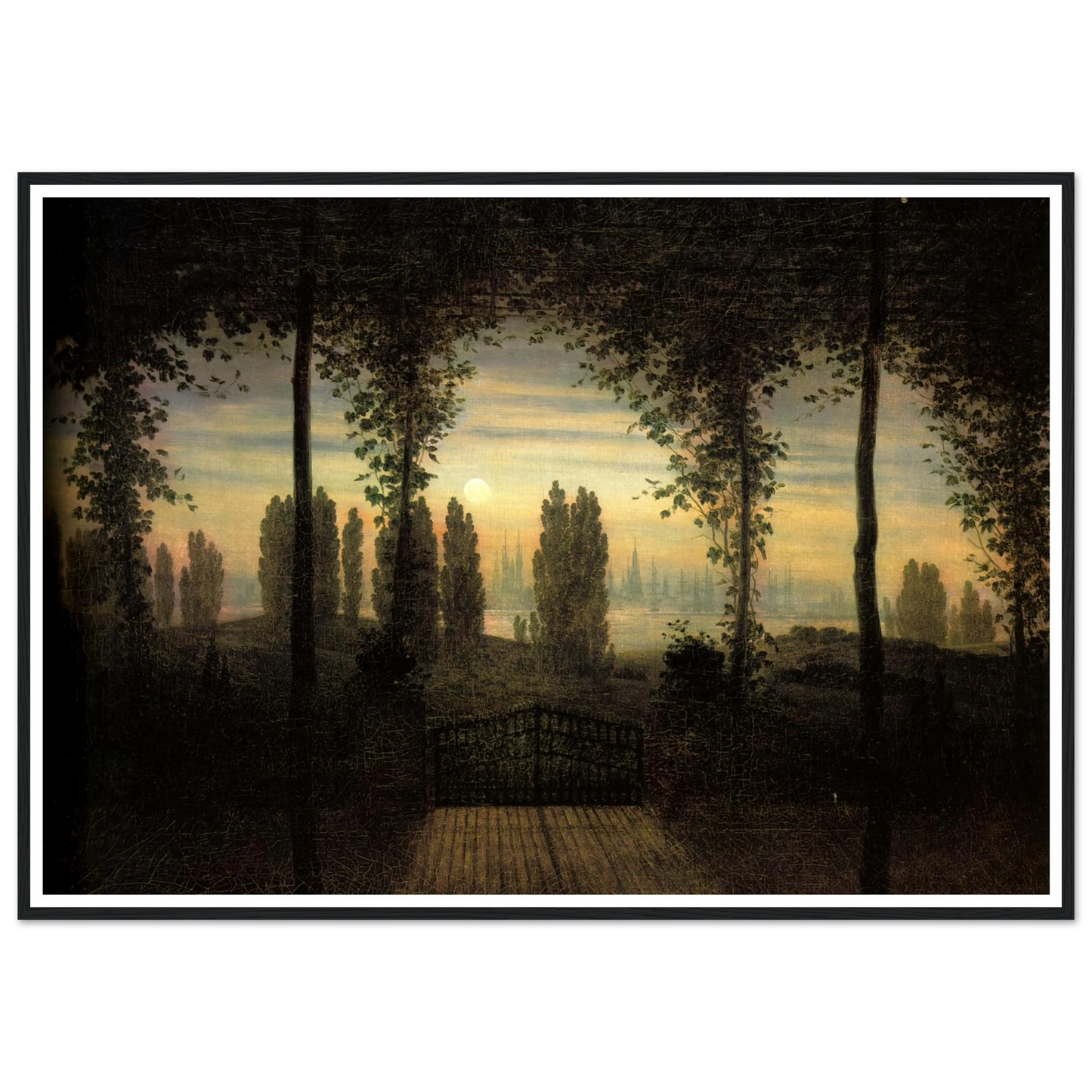 Picture in Remembrance of Johann Emanuel Bermer (1817) Art Print | Caspar David Friedrich - Framed Poster - 30x40 cm / 12x16″ - Black frame