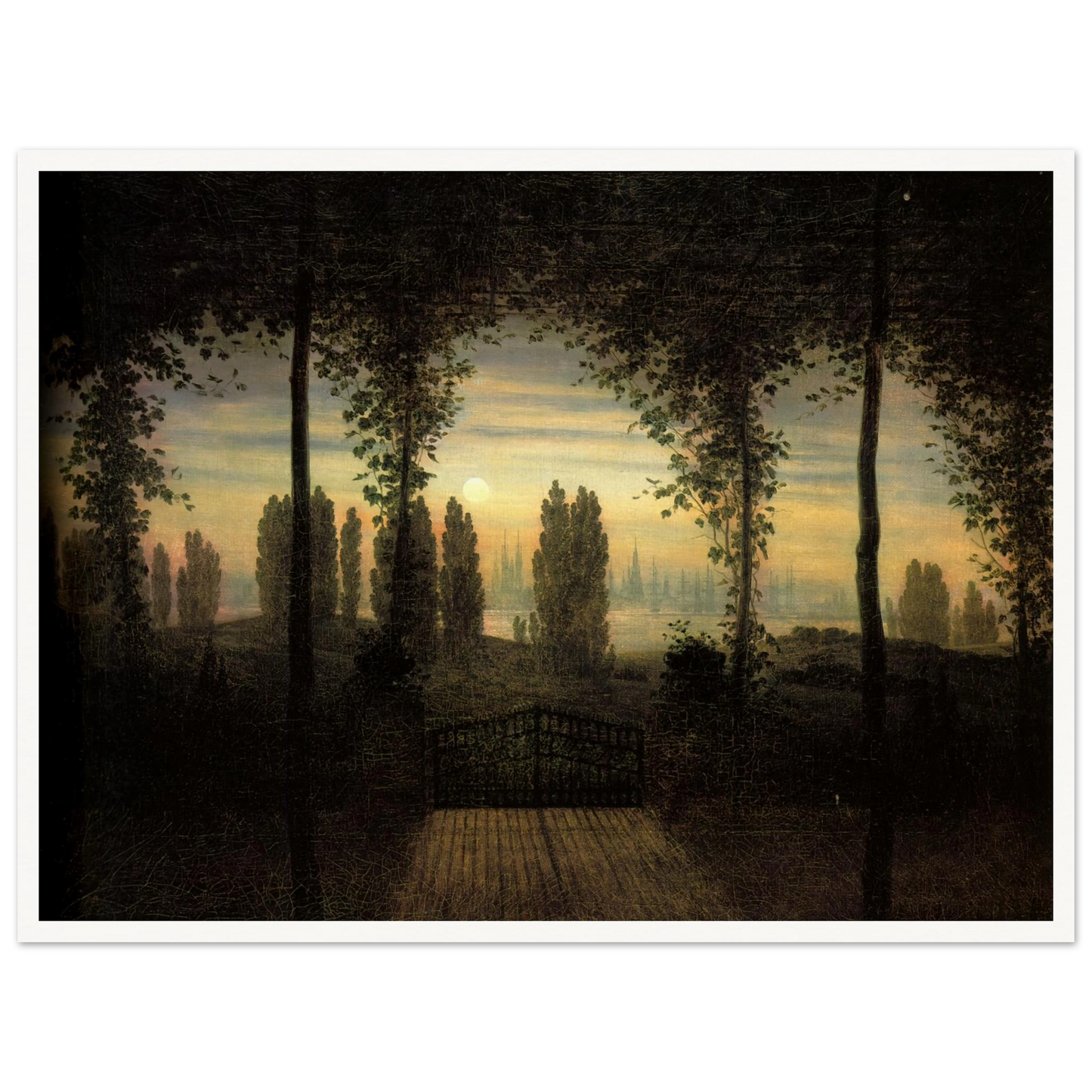 Picture in Remembrance of Johann Emanuel Bermer (1817) Art Print | Caspar David Friedrich - Framed Poster - 30x40 cm / 12x16″ - Black frame