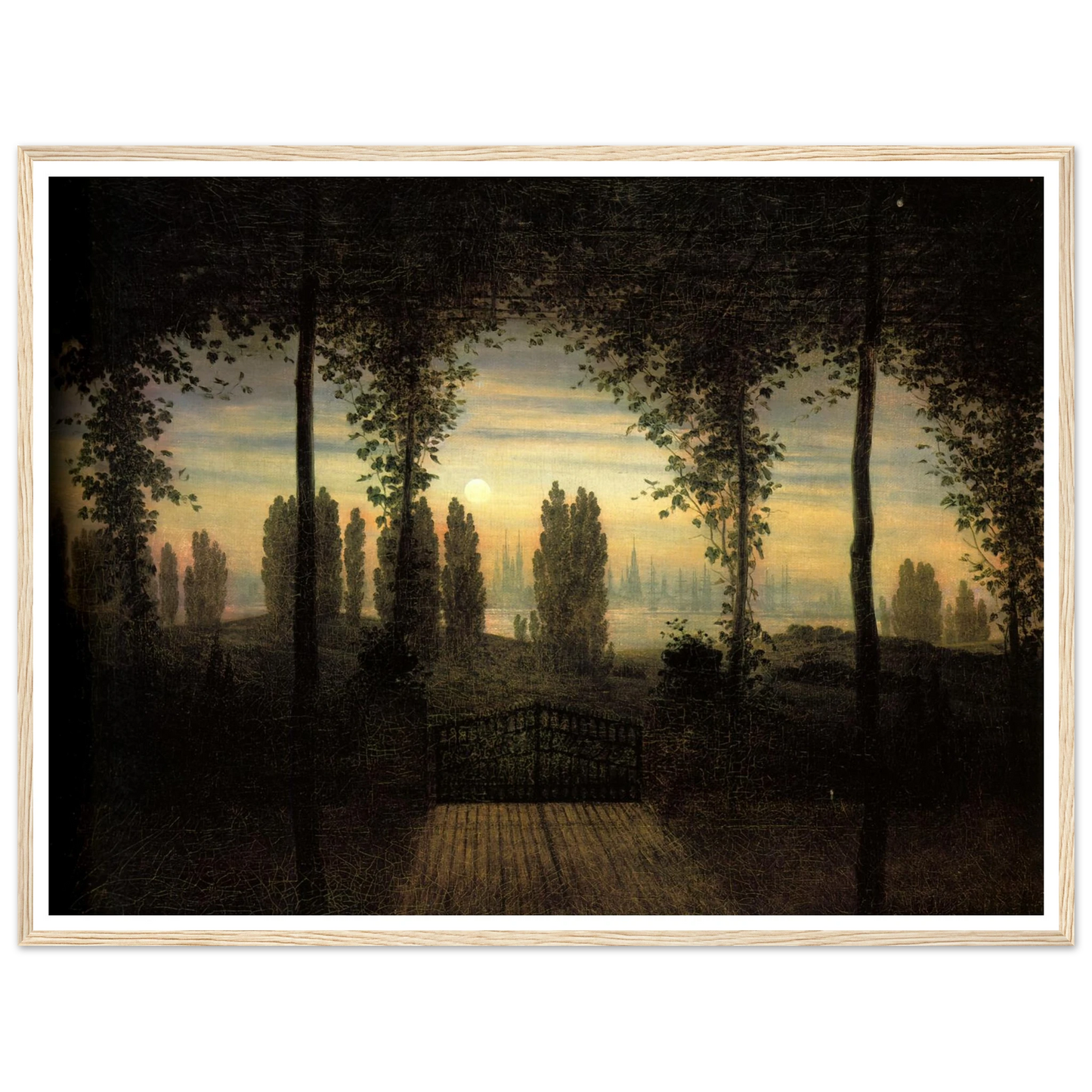 Picture in Remembrance of Johann Emanuel Bermer (1817) Art Print | Caspar David Friedrich - Framed Poster - 30x40 cm / 12x16″ - Black frame