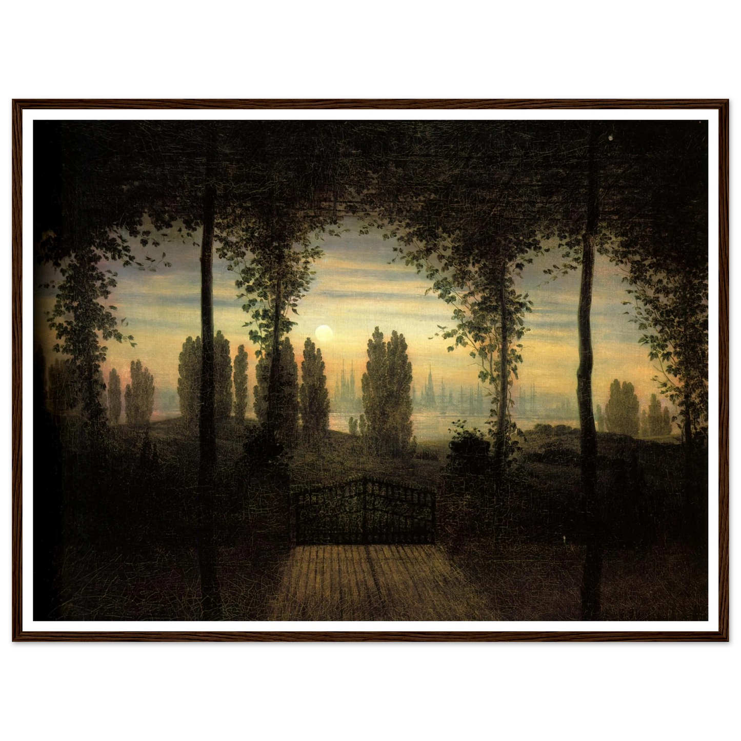 Picture in Remembrance of Johann Emanuel Bermer (1817) Art Print | Caspar David Friedrich - Framed Poster - 30x40 cm / 12x16″ - Black frame