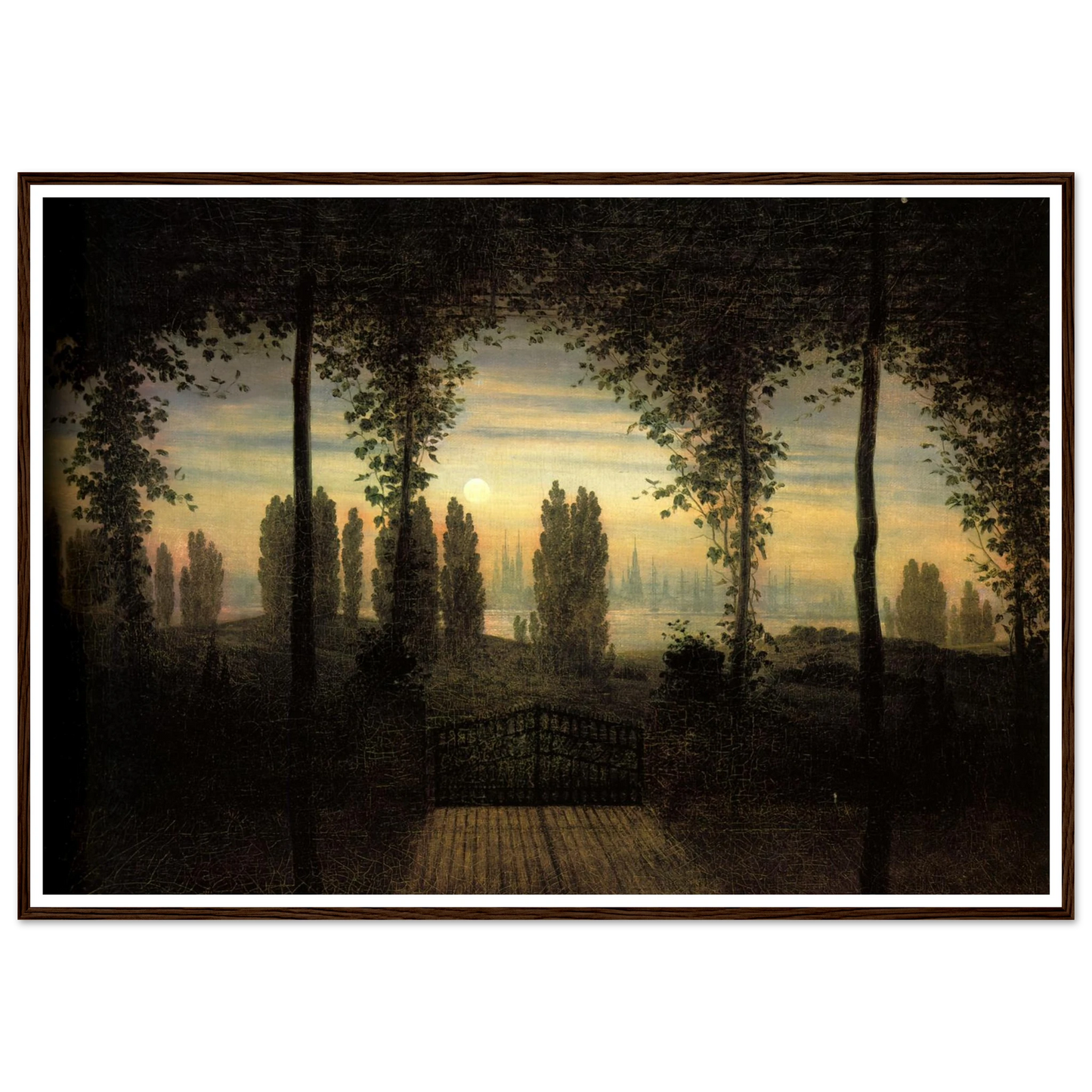 Picture in Remembrance of Johann Emanuel Bermer (1817) Art Print | Caspar David Friedrich - Framed Poster - 30x40 cm / 12x16″ - Black frame