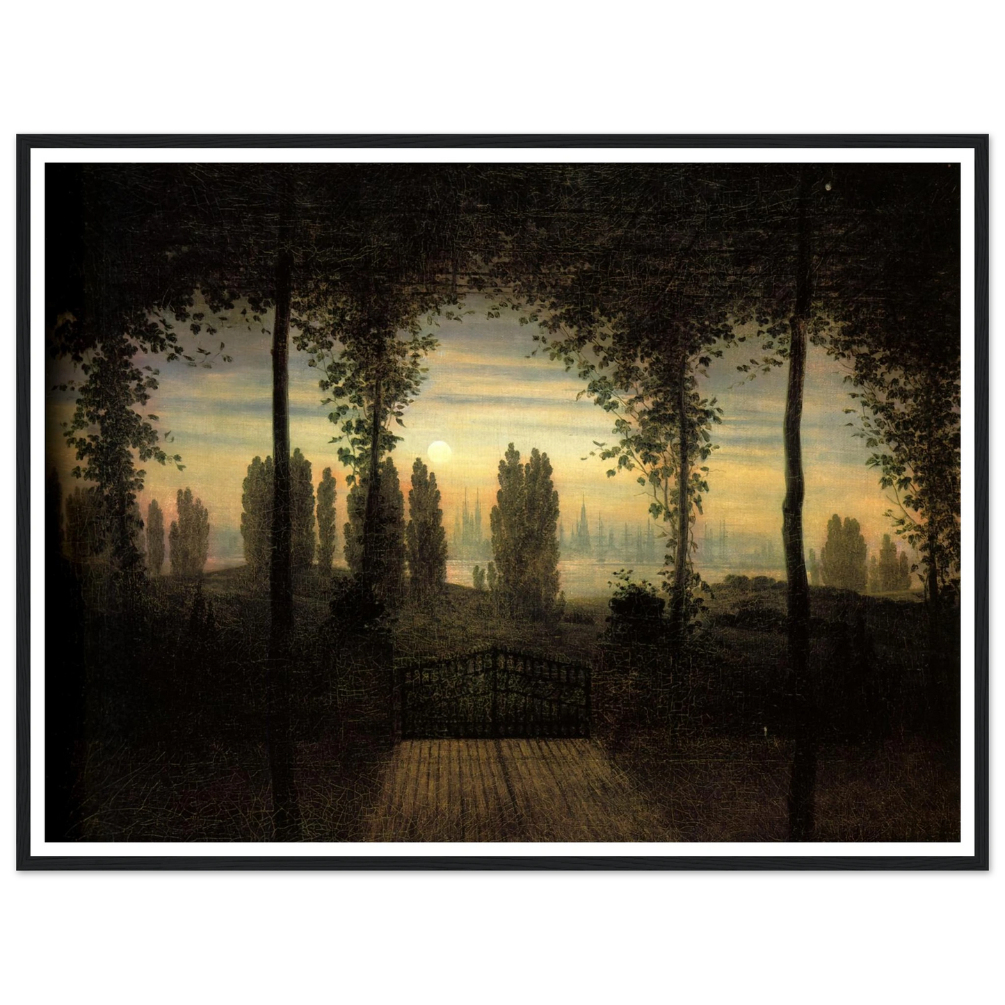 Picture in Remembrance of Johann Emanuel Bermer (1817) Art Print | Caspar David Friedrich - Framed Poster - 30x40 cm / 12x16″ - Black frame