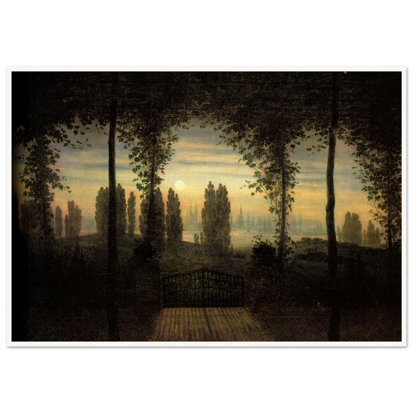 Picture in Remembrance of Johann Emanuel Bermer (1817) Art Print | Caspar David Friedrich - Framed Poster - 30x40 cm / 12x16″ - Black frame