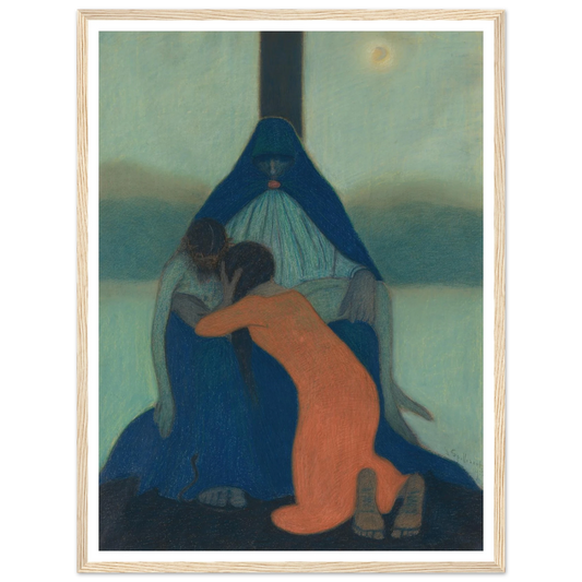 Piétà (1912) Art Print | Leon Spilliaert - Framed Poster - 30x40 cm / 12x16″ - Black frame