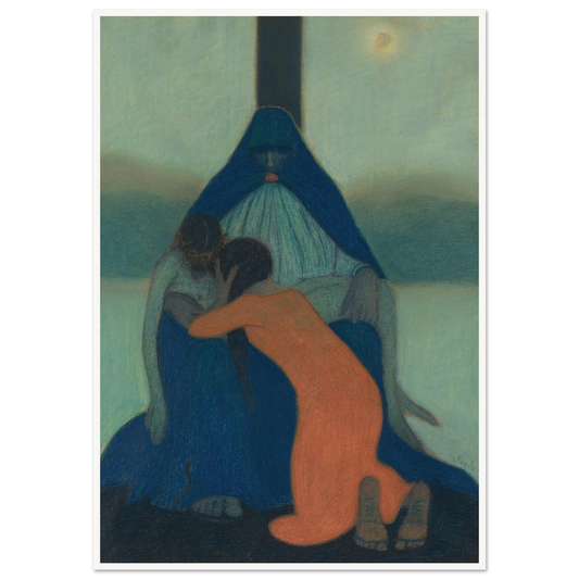 Piétà (1912) Art Print | Leon Spilliaert - Framed Poster - 30x40 cm / 12x16″ - Black frame