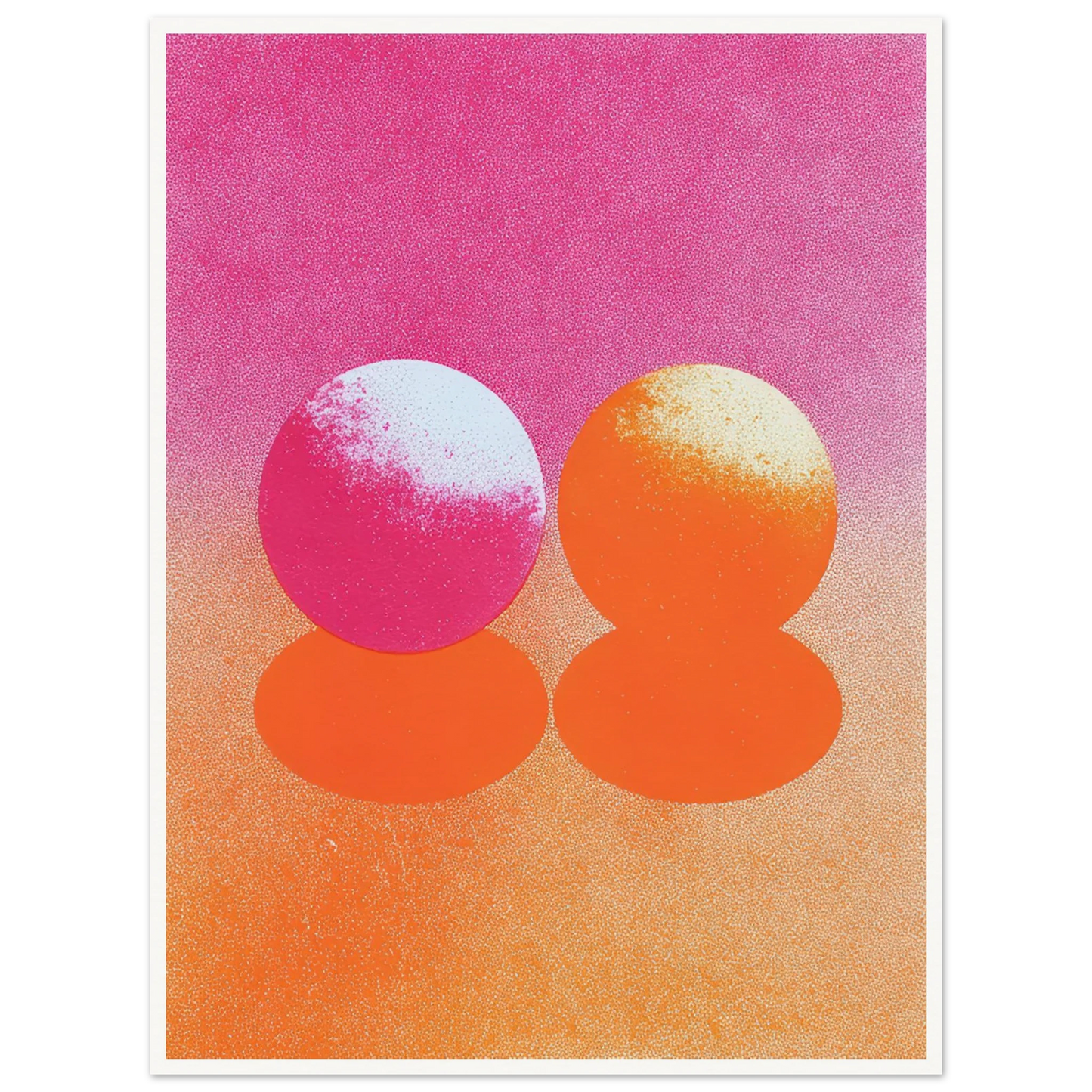 Pink and Orange Dualism - Framed Poster - 30x40 cm / 12x16″ - Black frame