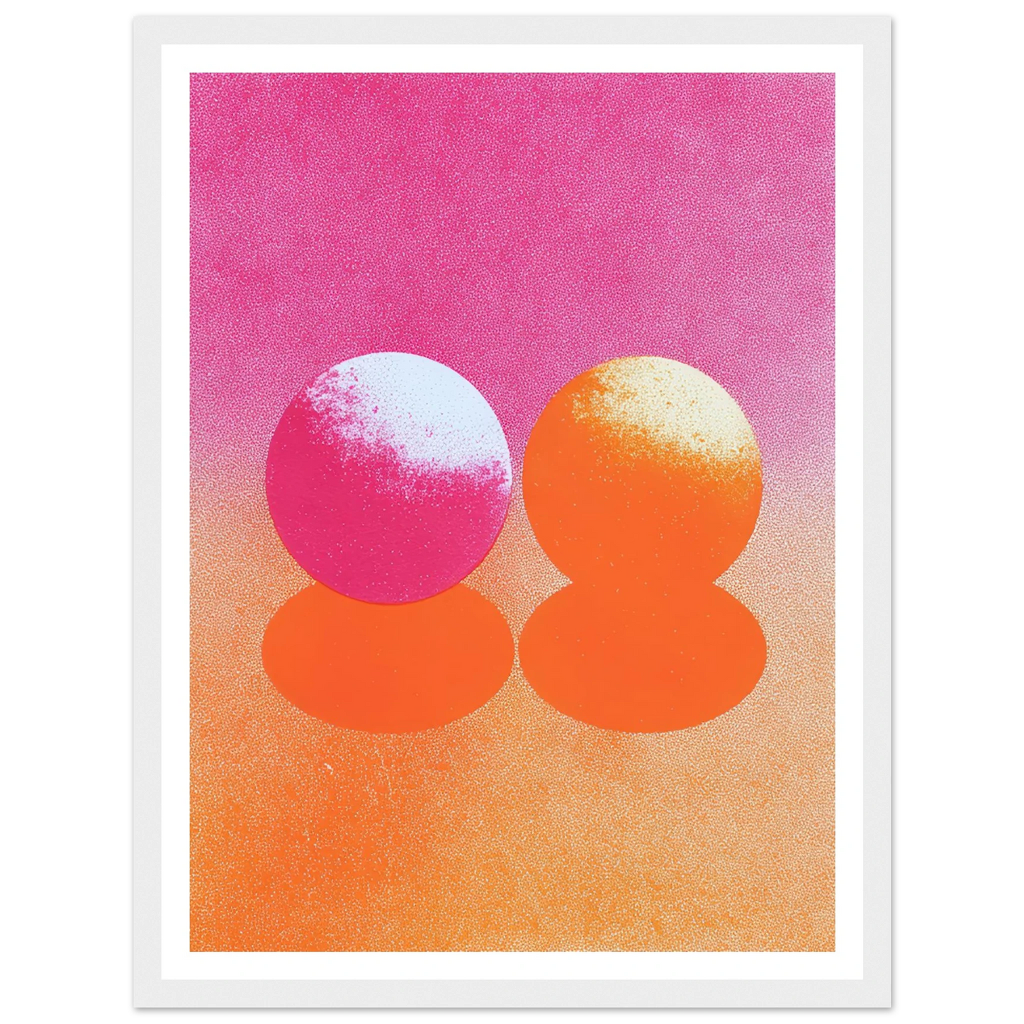 Pink and Orange Dualism - Framed Poster - 30x40 cm / 12x16″ - Black frame
