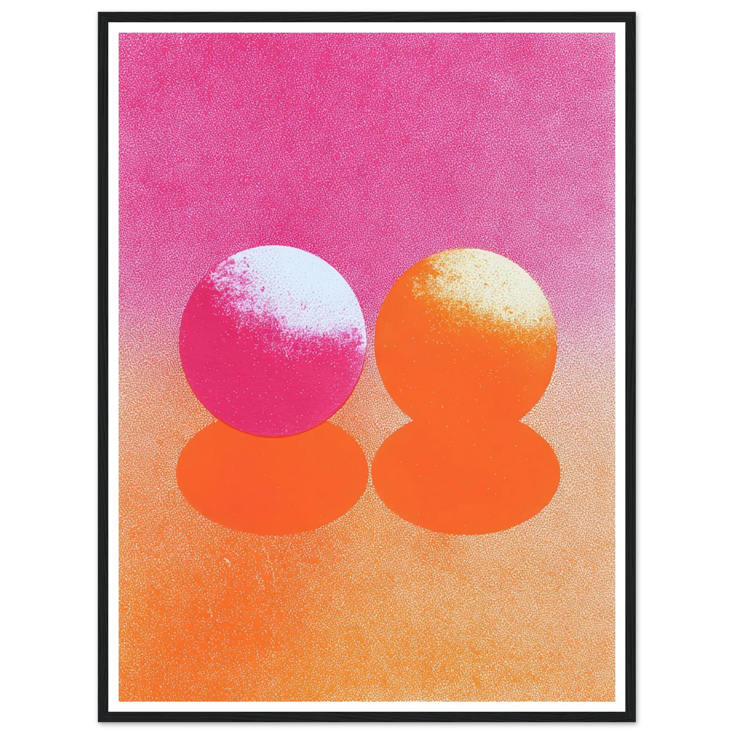 Pink and Orange Dualism - Framed Poster - 30x40 cm / 12x16″ - Black frame
