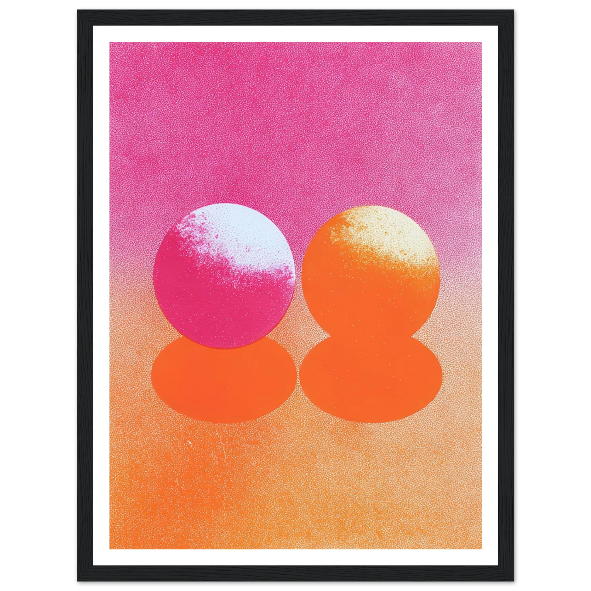 Pink and Orange Dualism - Framed Poster - 30x40 cm / 12x16″ - Black frame