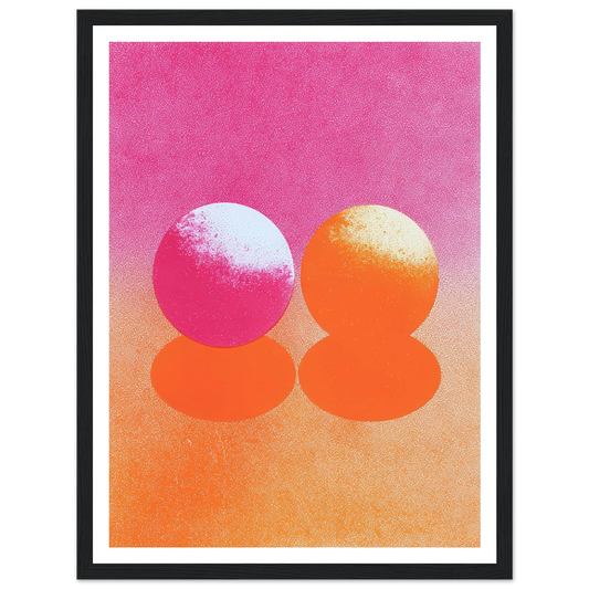 Pink and Orange Dualism - Framed Poster - 30x40 cm / 12x16″ - Black frame