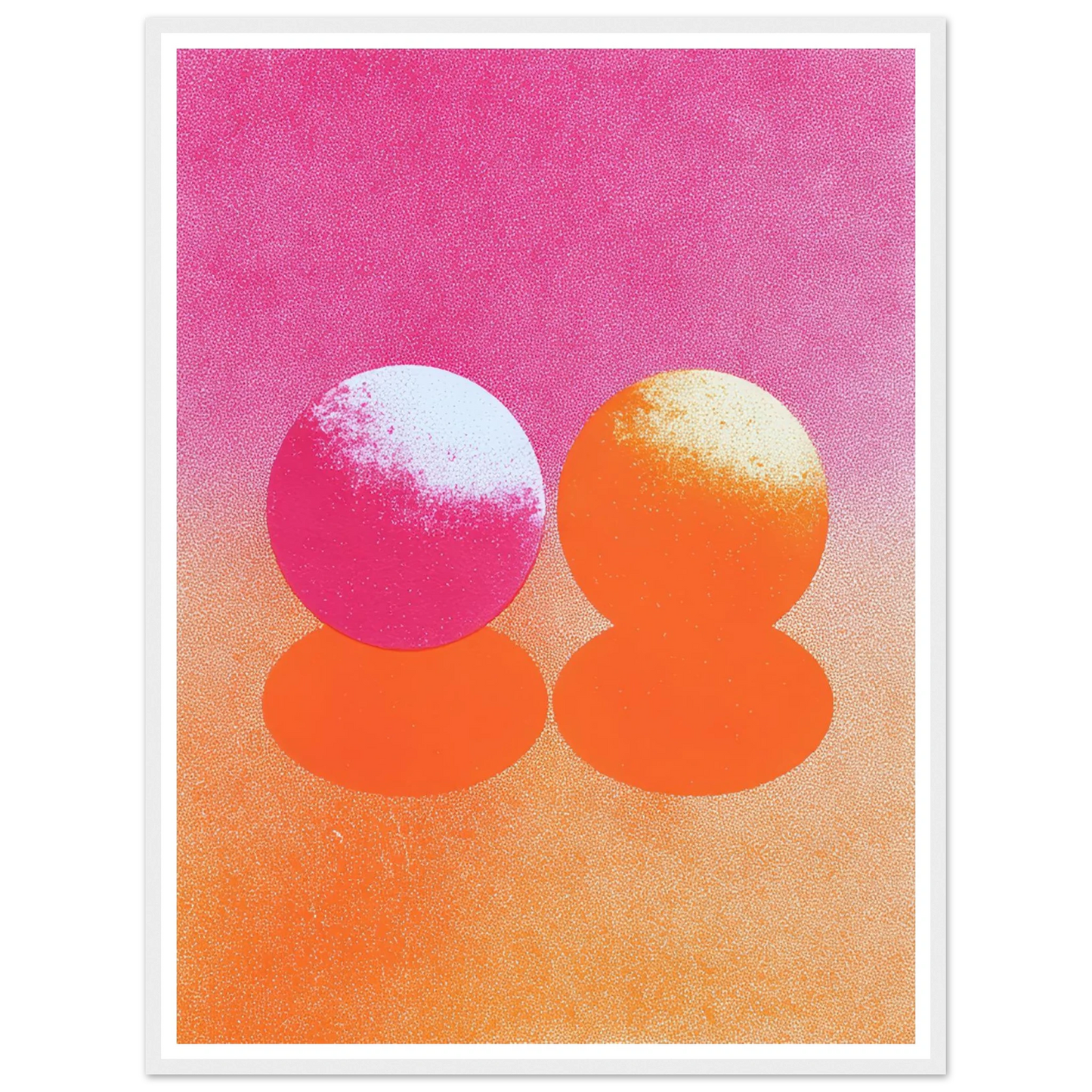 Pink and Orange Dualism - Framed Poster - 30x40 cm / 12x16″ - Black frame