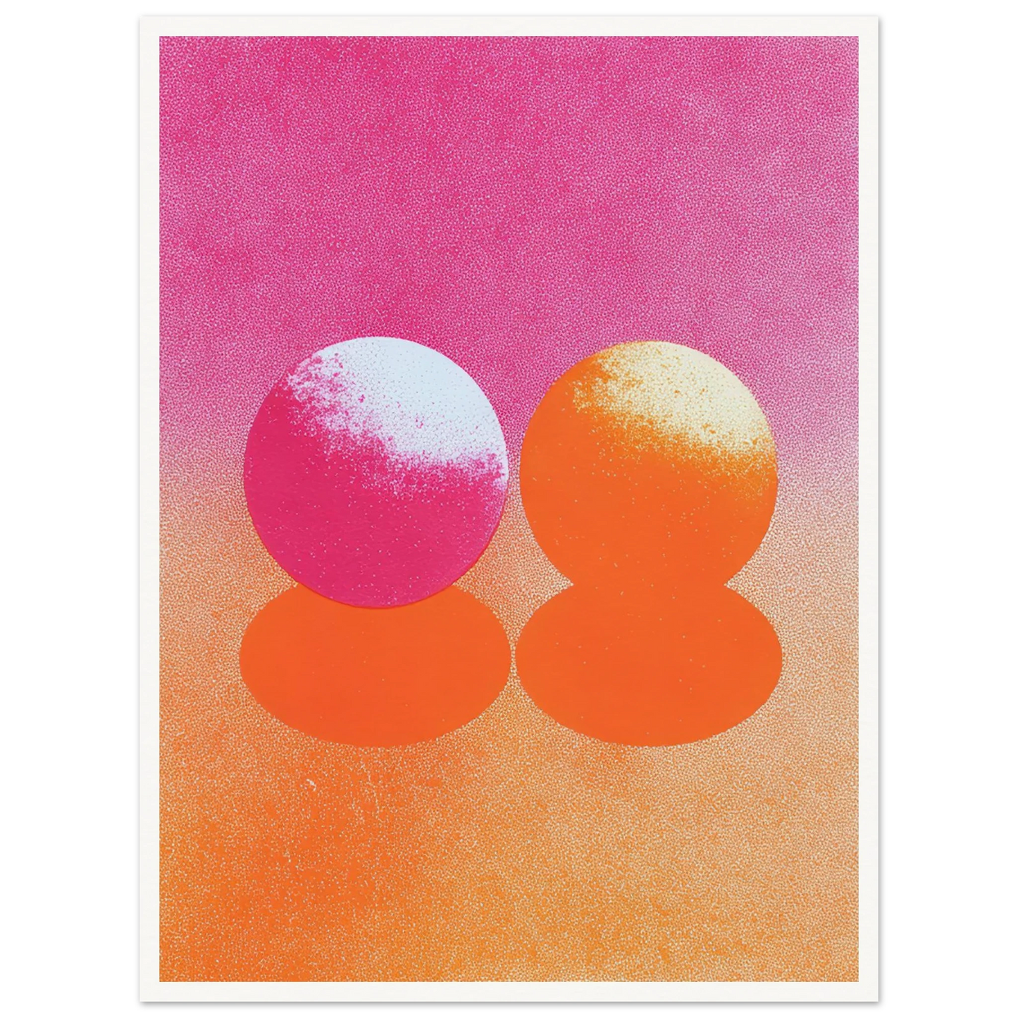 Pink and Orange Dualism - Framed Poster - 30x40 cm / 12x16″ - Black frame