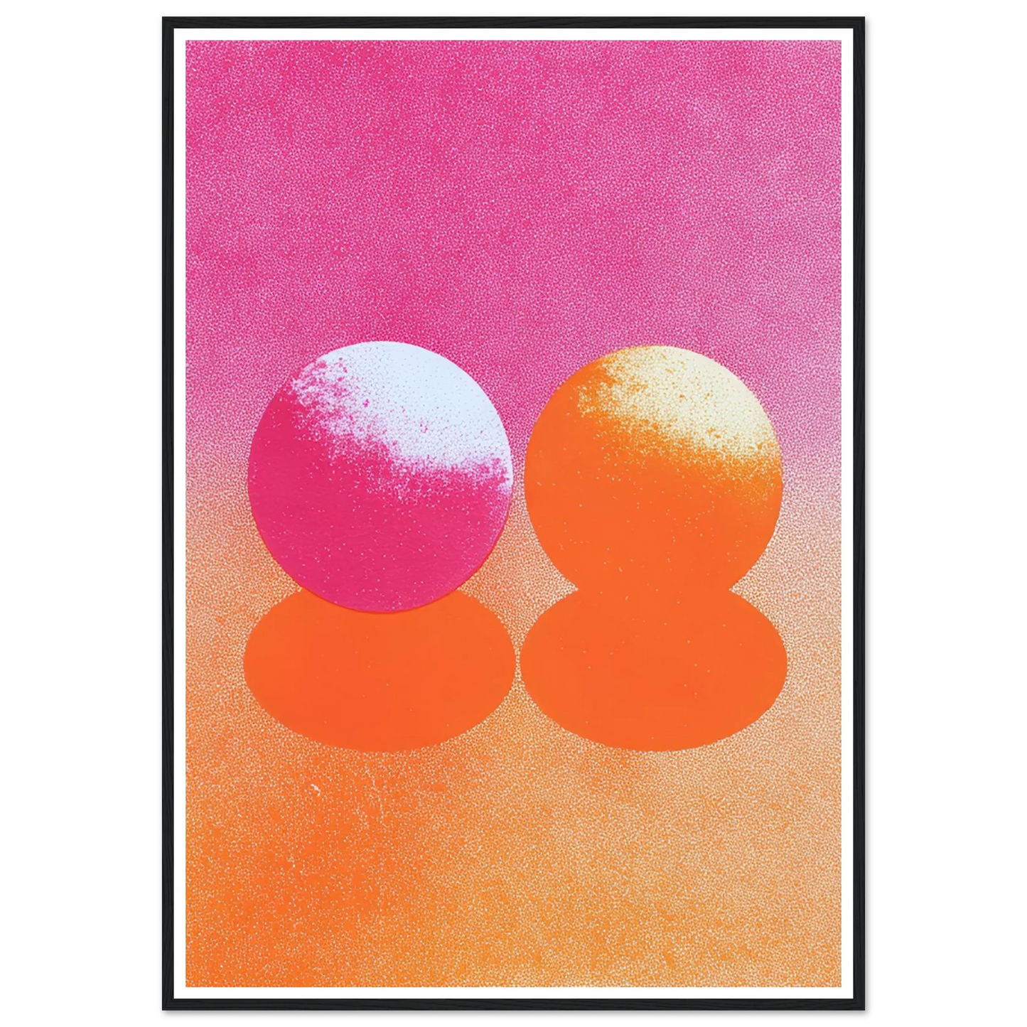 Pink and Orange Dualism - Framed Poster - 30x40 cm / 12x16″ - Black frame