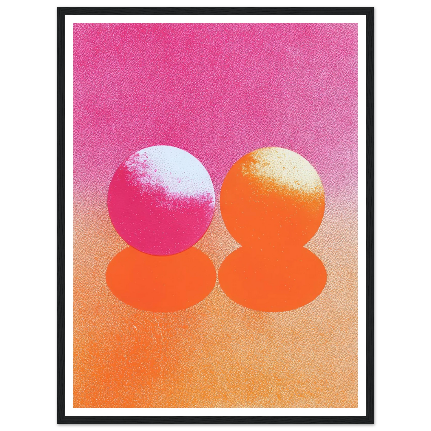 Pink and Orange Dualism - Framed Poster - 30x40 cm / 12x16″ - Black frame