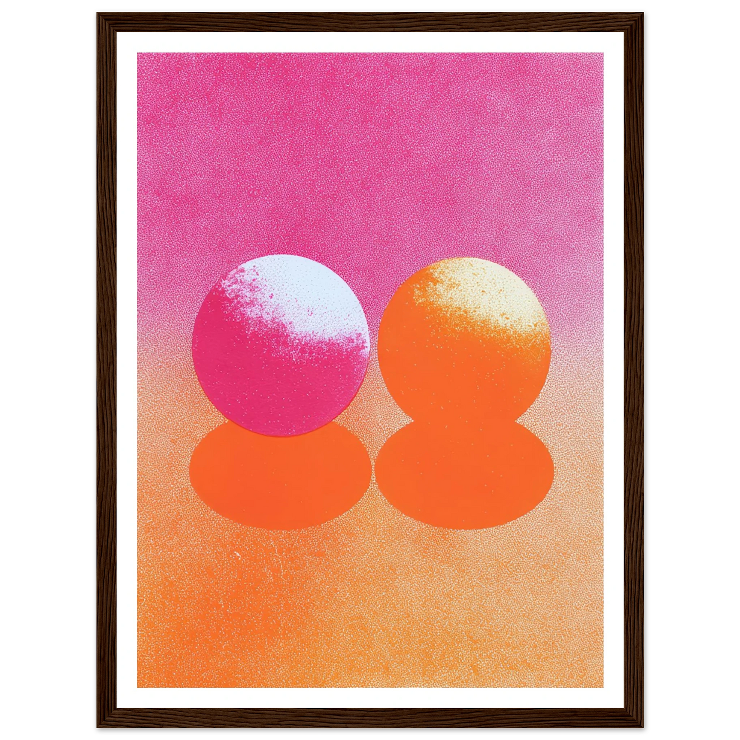Pink and Orange Dualism - Framed Poster - 30x40 cm / 12x16″ - Black frame