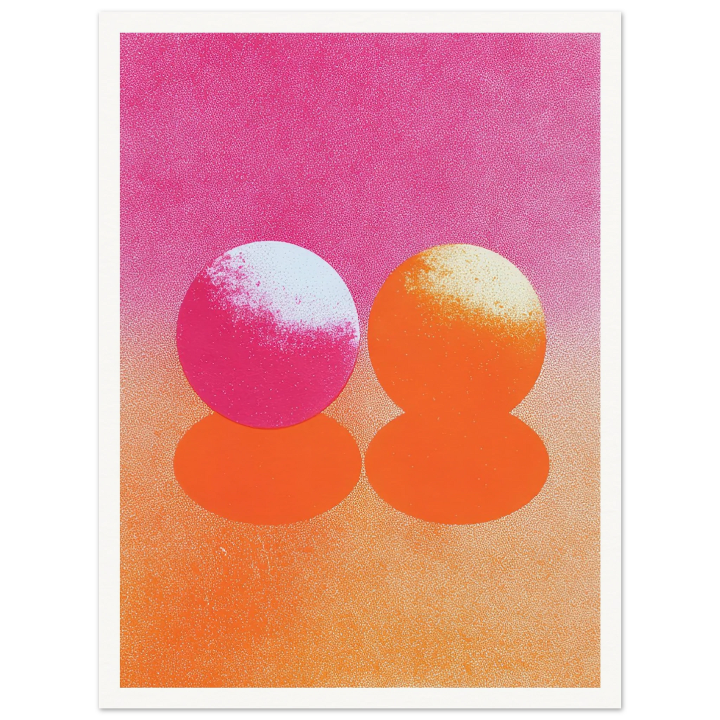 Pink and Orange Dualism - Framed Poster - 30x40 cm / 12x16″ - Black frame