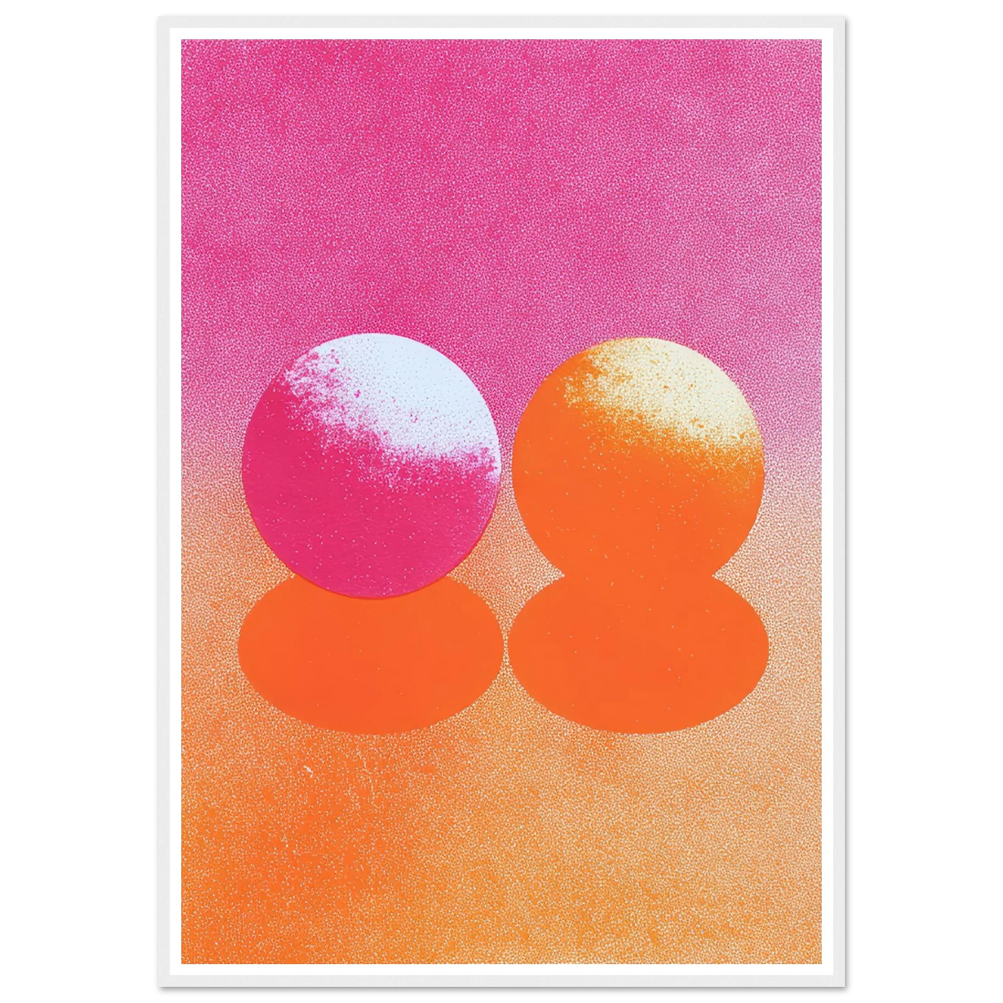 Pink and Orange Dualism - Framed Poster - 30x40 cm / 12x16″ - Black frame