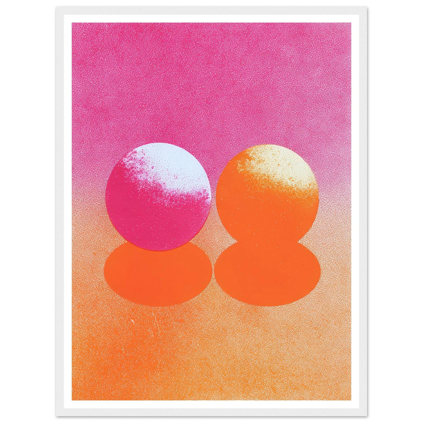 Pink and Orange Dualism - Framed Poster - 30x40 cm / 12x16″ - Black frame