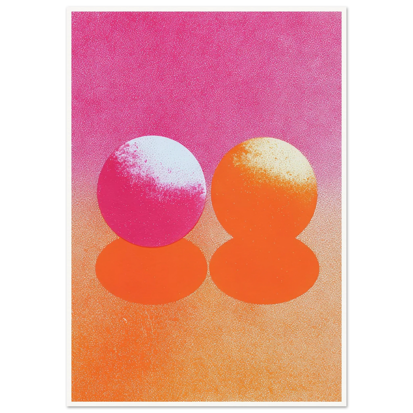 Pink and Orange Dualism - Framed Poster - 30x40 cm / 12x16″ - Black frame