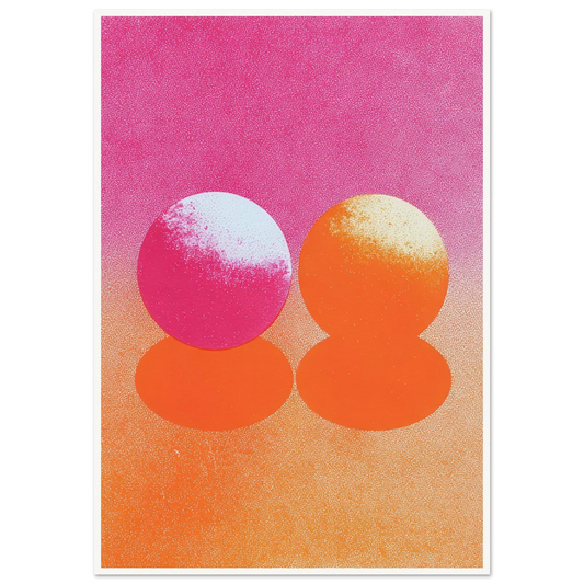 Pink and Orange Dualism - Framed Poster - 30x40 cm / 12x16″ - Black frame