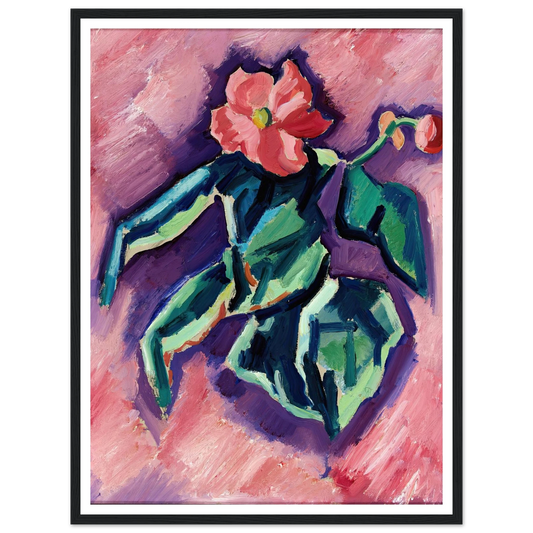 Pink Begonias (1928-1929) Art Print | Marsden Hartley - Framed Poster - 30x40 cm / 12x16″ - Black frame