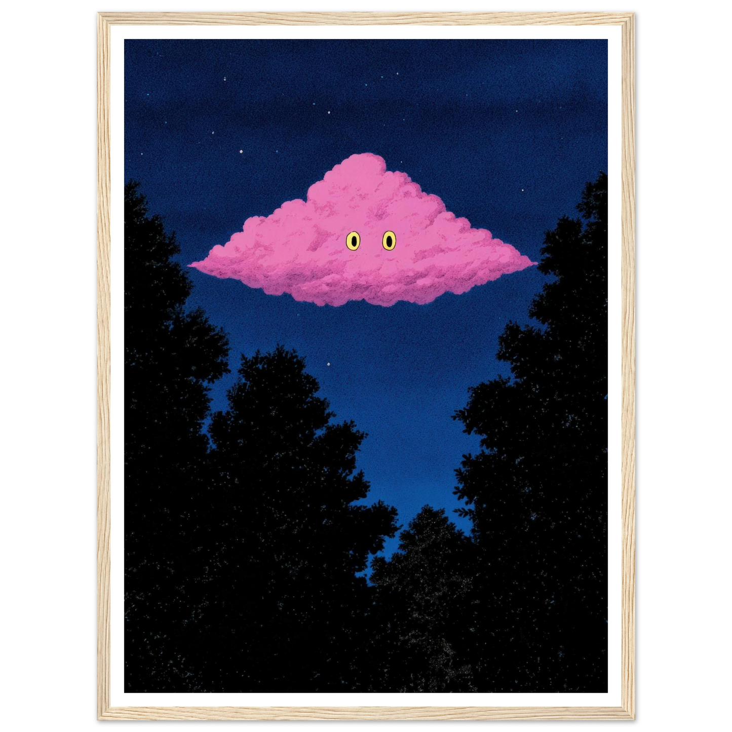 Pink Cloud - Framed Poster - 30x40 cm / 12x16″ - Black frame