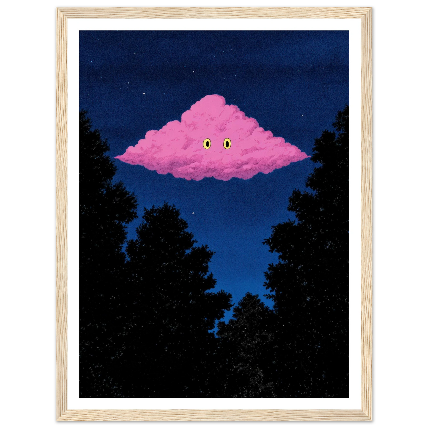 Pink Cloud - Framed Poster - 30x40 cm / 12x16″ - Black frame