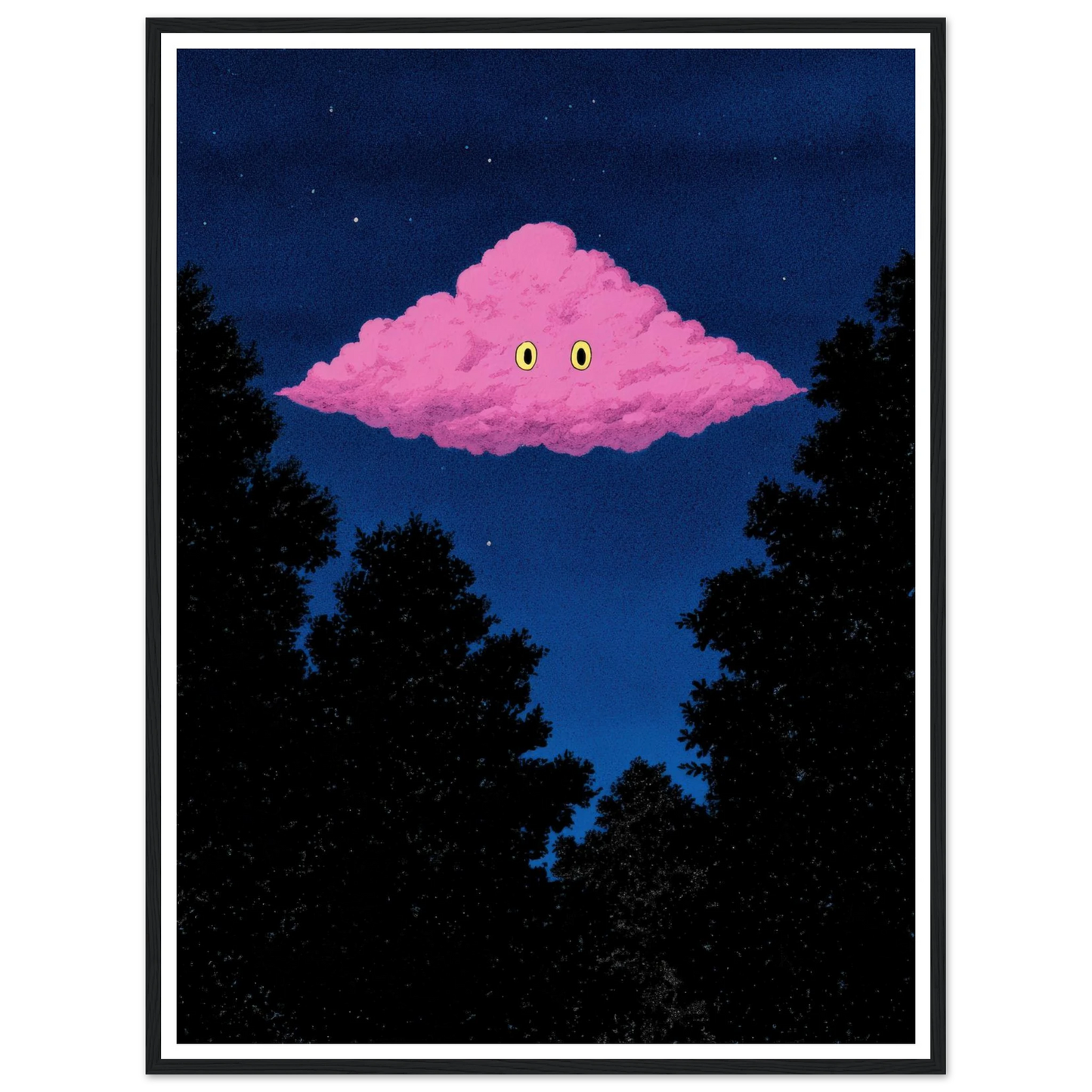 Pink Cloud - Framed Poster - 30x40 cm / 12x16″ - Black frame