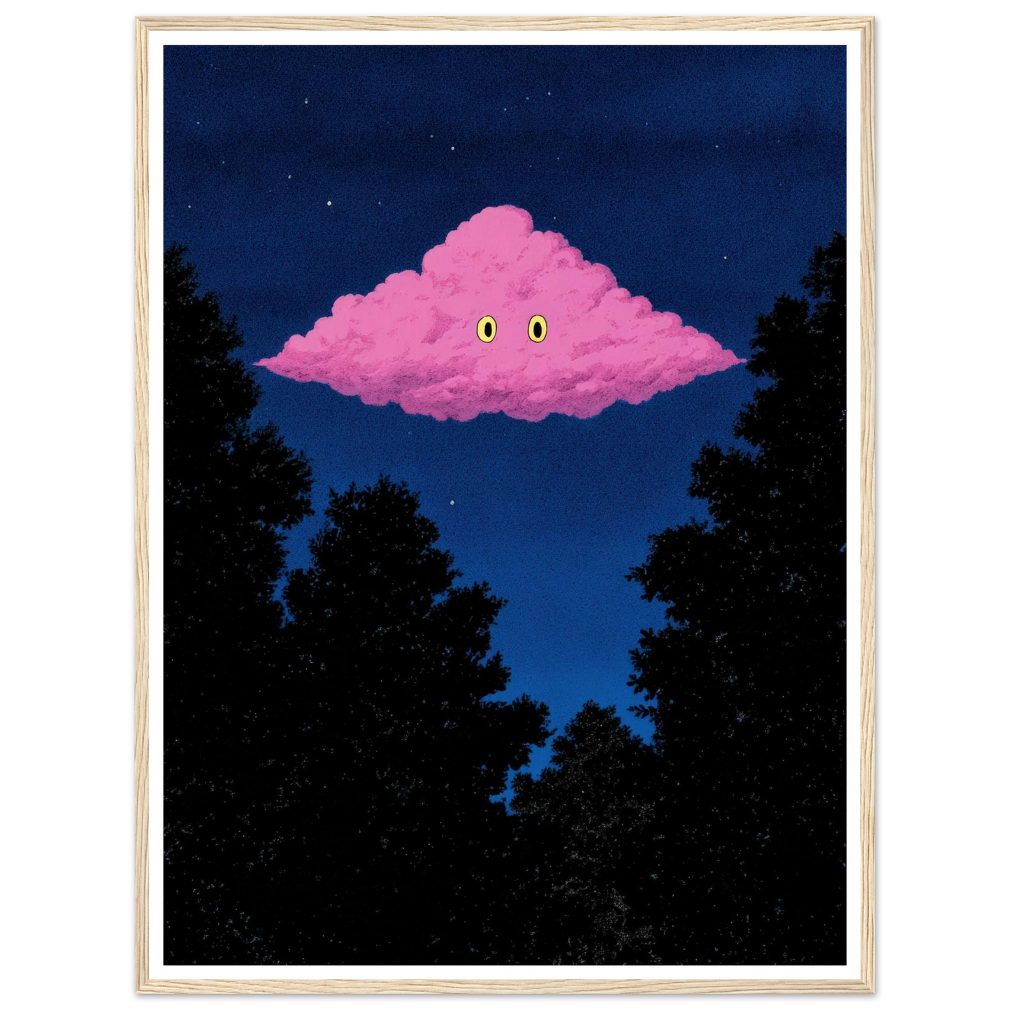 Pink Cloud - Framed Poster - 30x40 cm / 12x16″ - Black frame