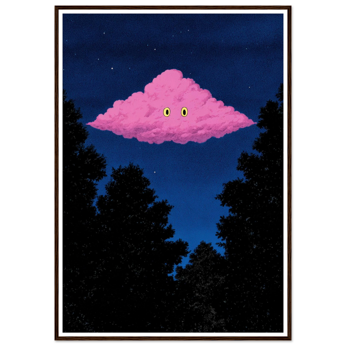 Pink Cloud - Framed Poster - 30x40 cm / 12x16″ - Black frame