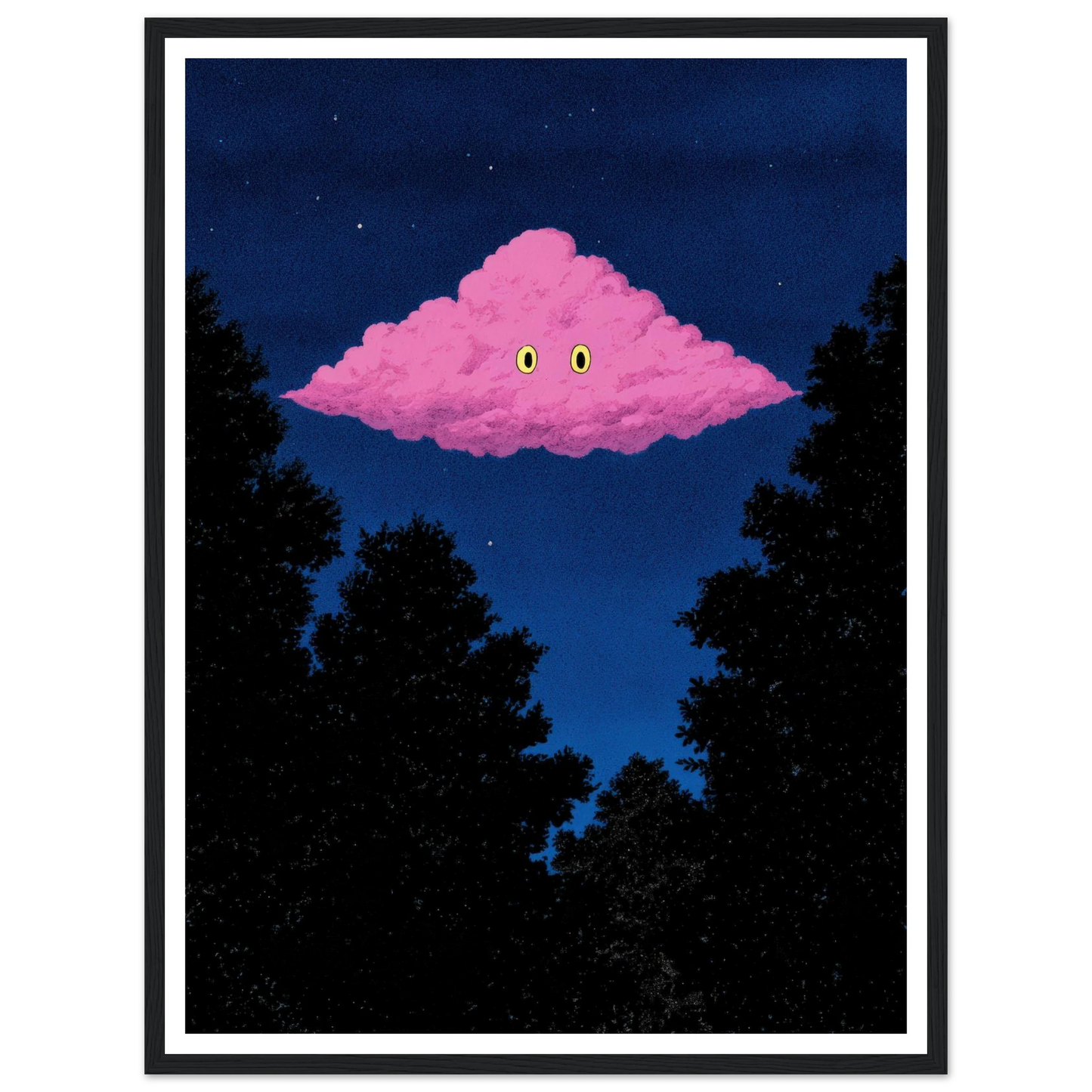 Pink Cloud - Framed Poster - 30x40 cm / 12x16″ - Black frame