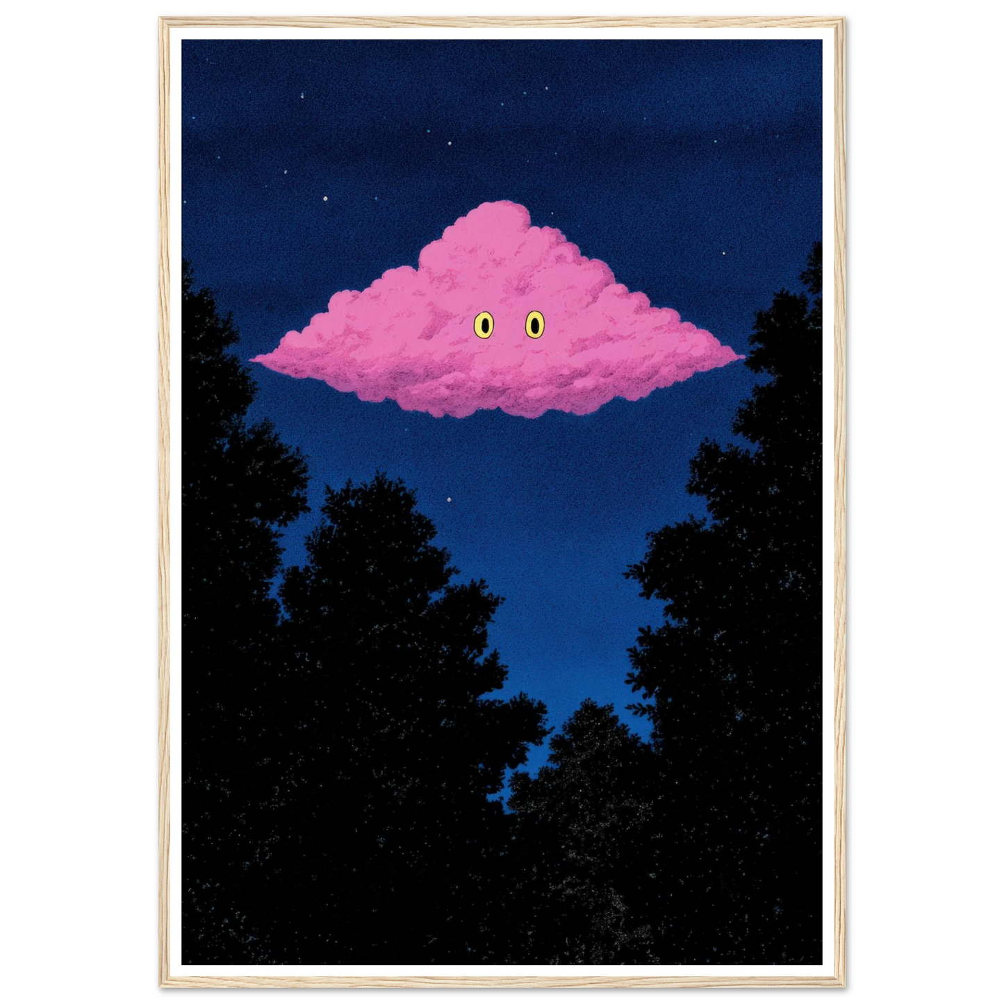 Pink Cloud - Framed Poster - 30x40 cm / 12x16″ - Black frame