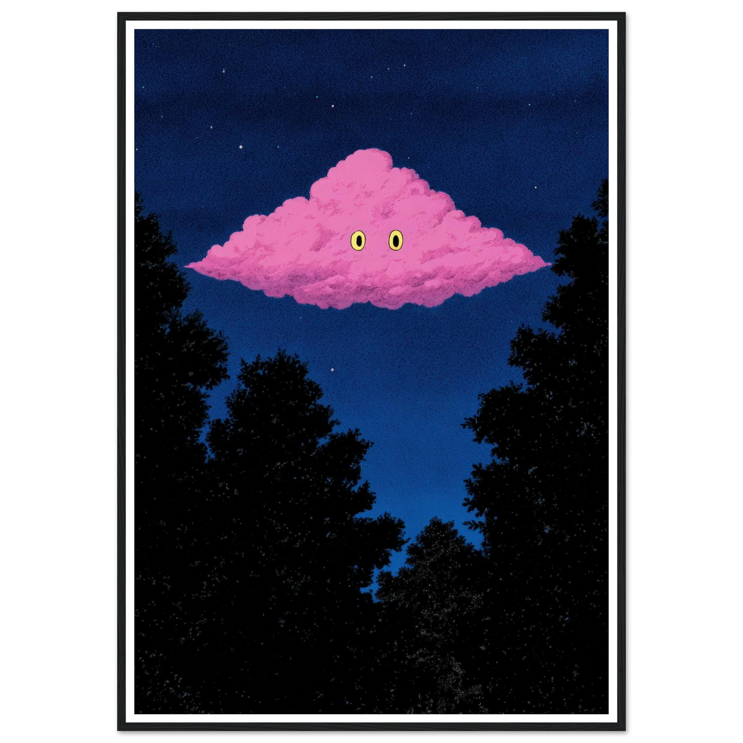 Pink Cloud - Framed Poster - 30x40 cm / 12x16″ - Black frame