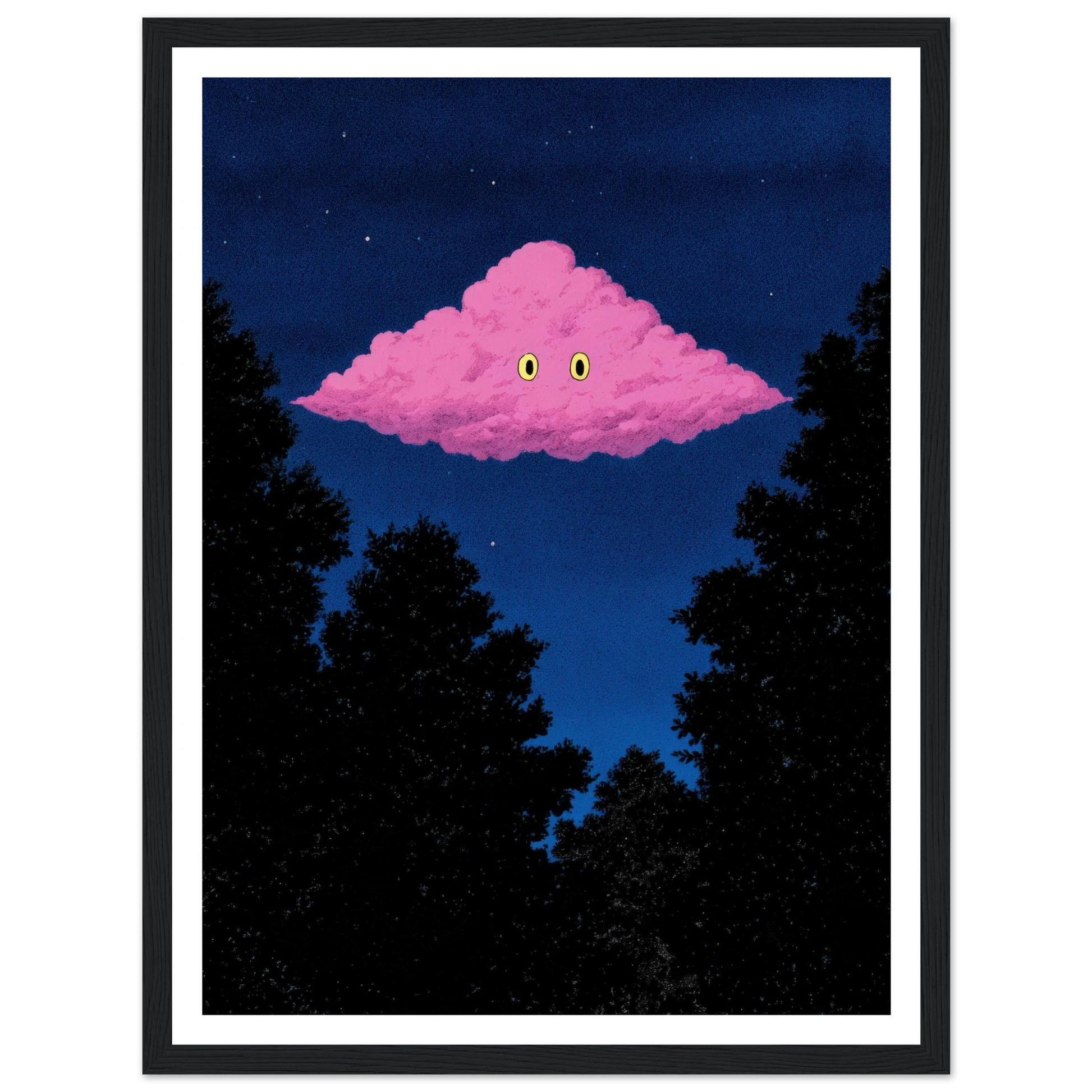 Pink Cloud - Framed Poster - 30x40 cm / 12x16″ - Black frame