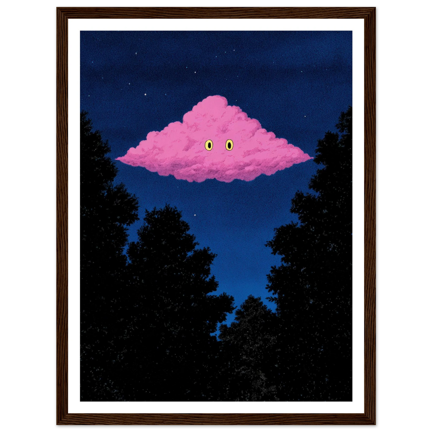 Pink Cloud - Framed Poster - 30x40 cm / 12x16″ - Black frame
