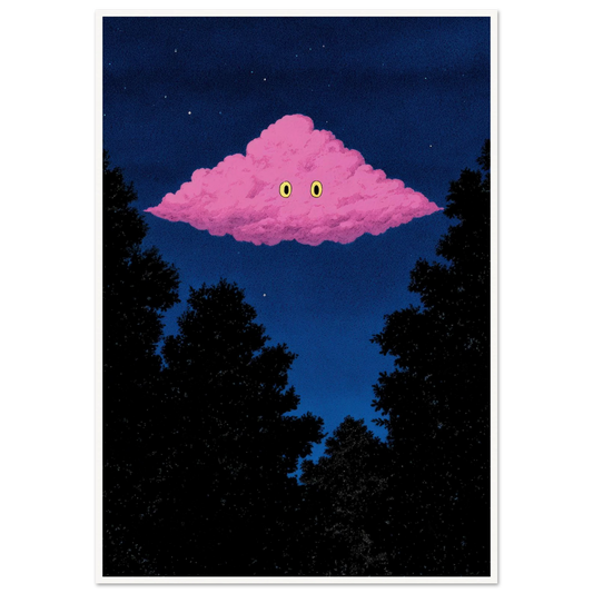 Pink Cloud - Framed Poster - 30x40 cm / 12x16″ - Black frame